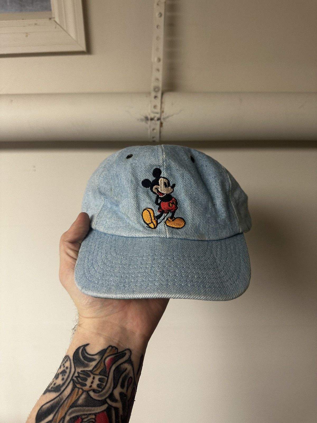 Disney Mickey Mouse Vintage Vintage Denim Mickey Mouse Hat Grailed