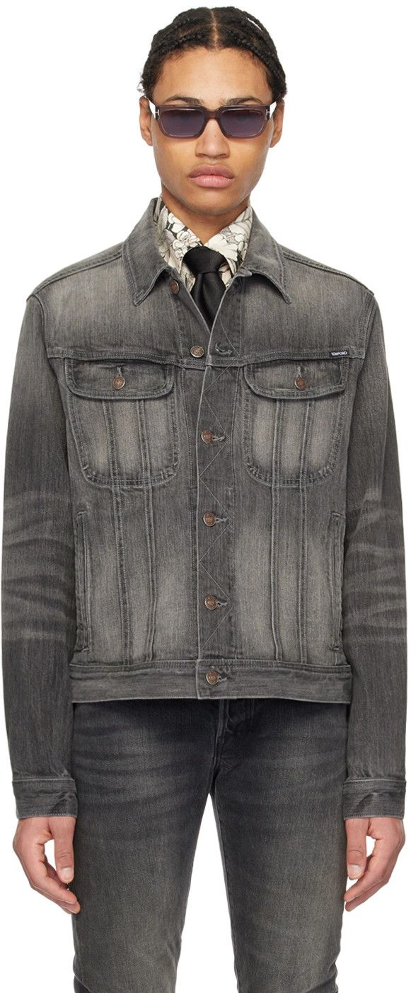 Tom Ford o1loc1c1225 Denim Jacket in Grey Size US XL / EU 56 / 4 - 2 Thumbnail