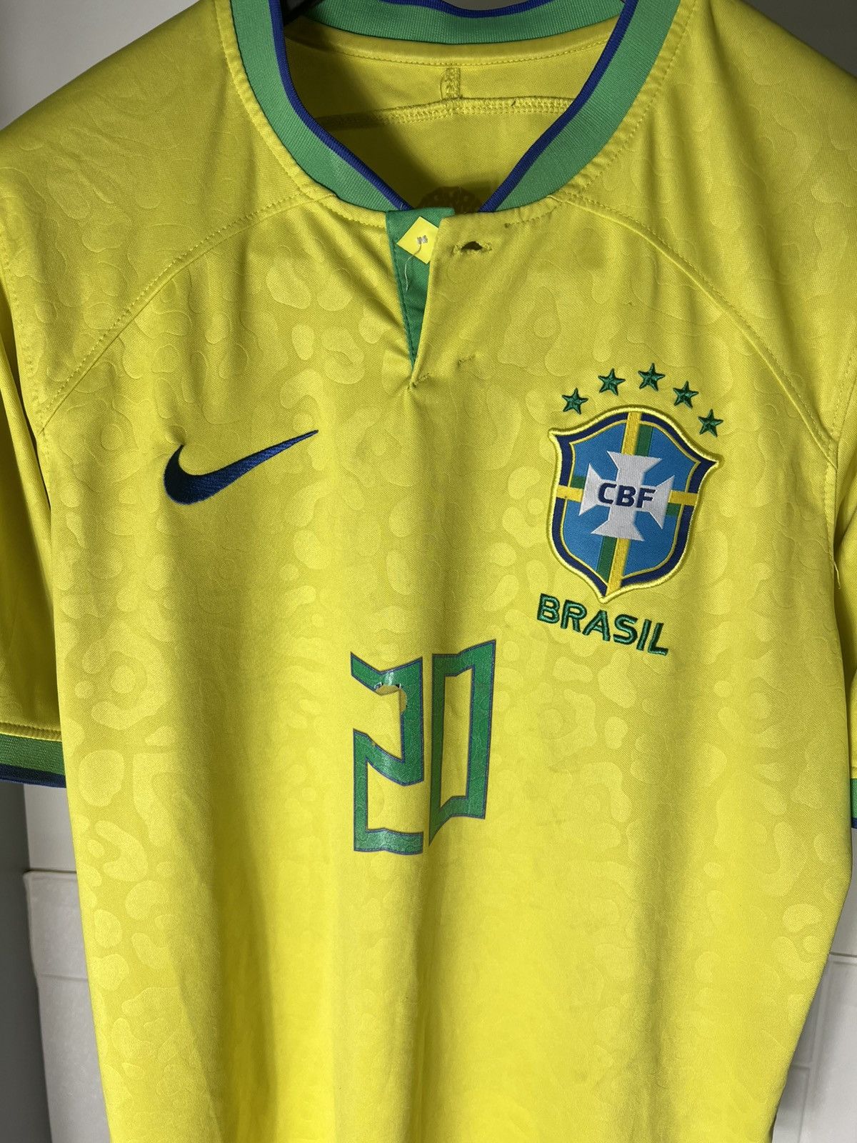 Vintage VERY RARE NIKE BRAZIL SOCCER JERSEY RETRO BLOKECORE Y2K 90s Size US M / EU 48-50 / 2 - 6 Thumbnail