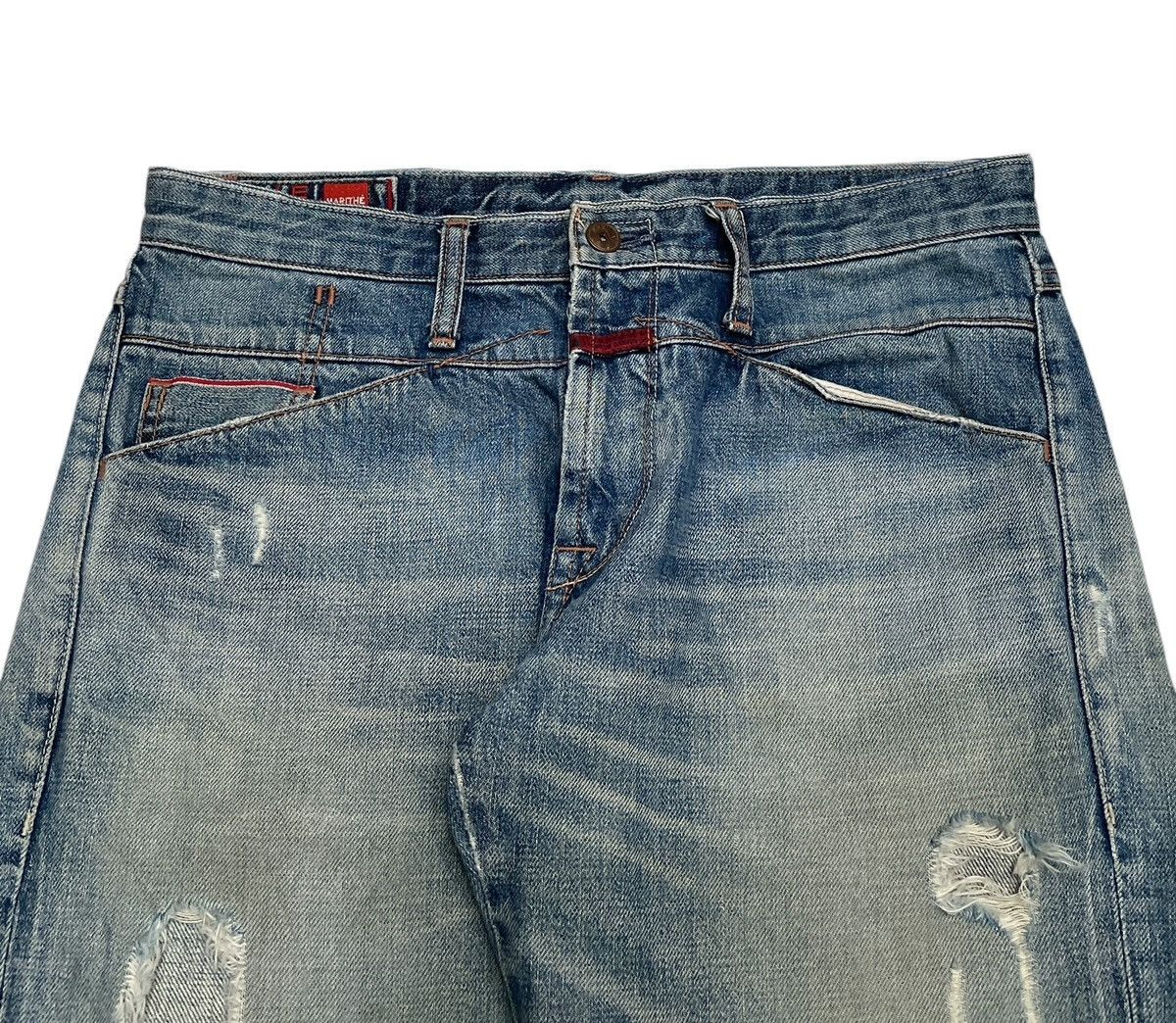 Marithe + Francois Girbaud Rare Vintage Marithe Francois Girbaud Flared Jeans 1990s Size US 31 - 3 Thumbnail