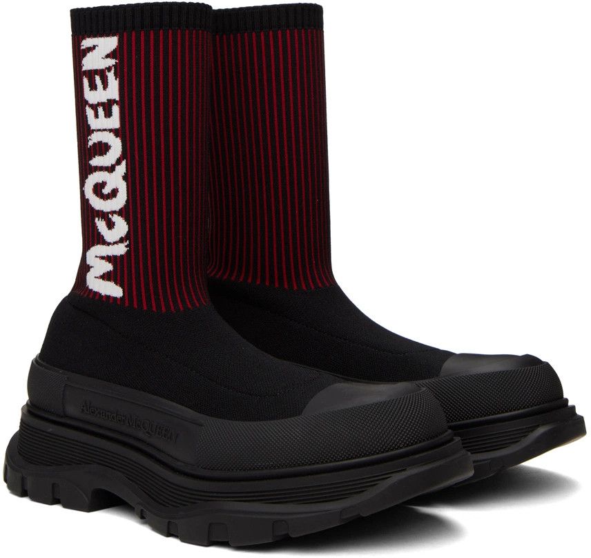 Alexander McQueen o1y1024 Hi-Top Sneakers In Black Size US 10 / EU 43 - 1 Thumbnail