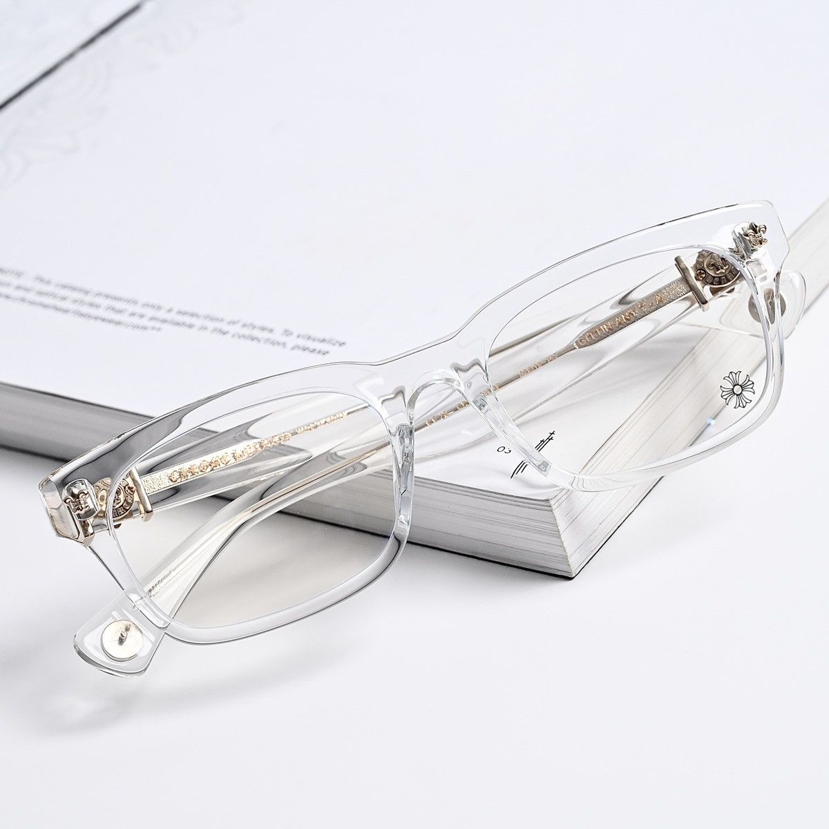 Chrome Hearts CHROME HEARTS GITTIN ANY ?-A CRYSTAL 18K GOLD PLATED GLASSES Size ONE SIZE - 9 Thumbnail