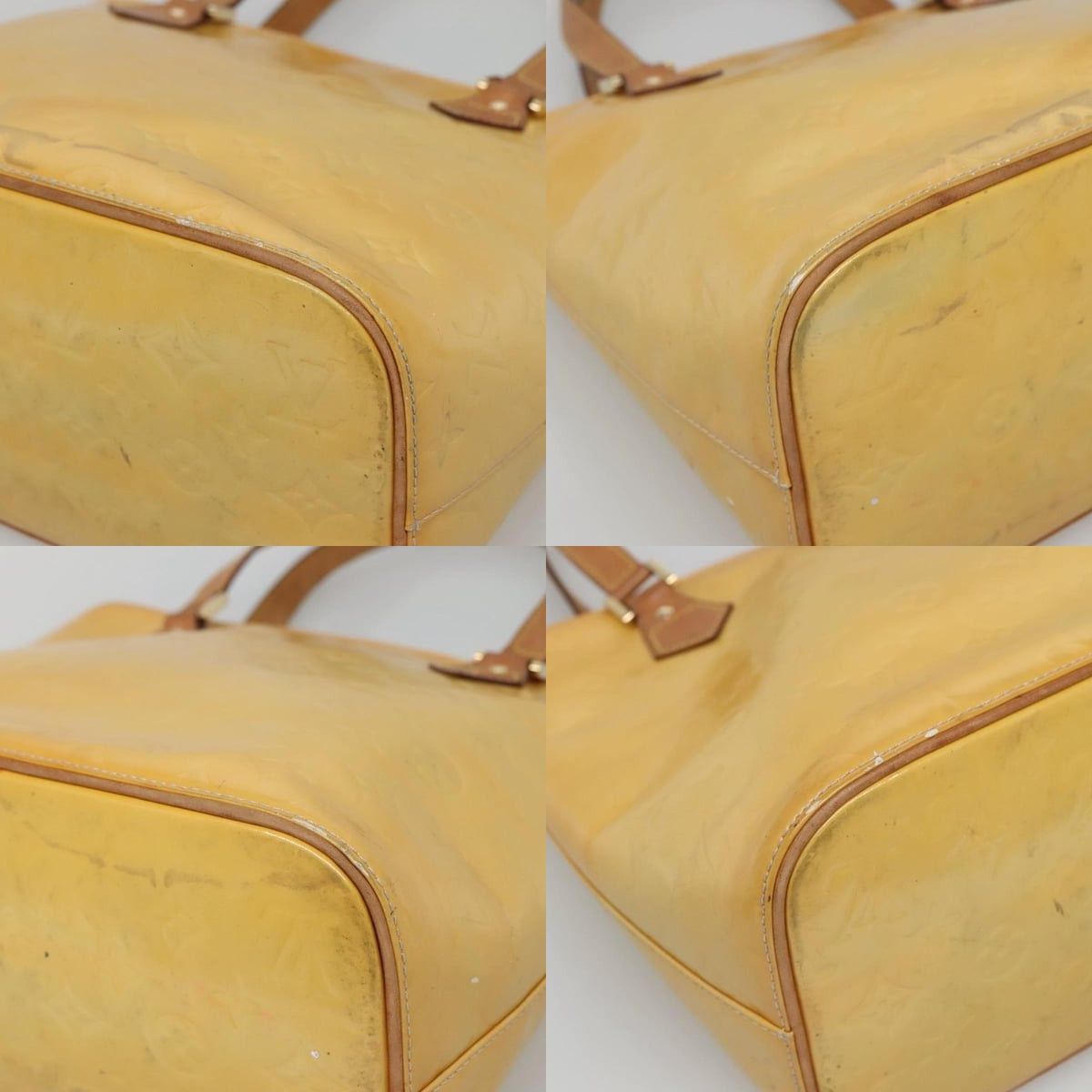 Louis Vuitton LOUIS VUITTON Monogram Vernis Houston Hand Bag Gris M91053 Size ONE SIZE - 10 Thumbnail