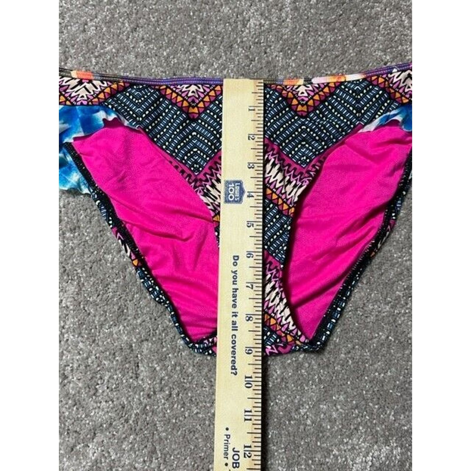 Other Swim Systems Bikini Swim Bottom Womens XL Ruffles Chevron Size XL / US 12-14 / IT 48-50 - 5 Thumbnail