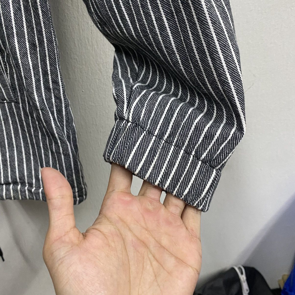 Japanese Brand LEFTLAH Stripe Workwear Zipper JACKET Size US L / EU 52-54 / 3 - 7 Thumbnail