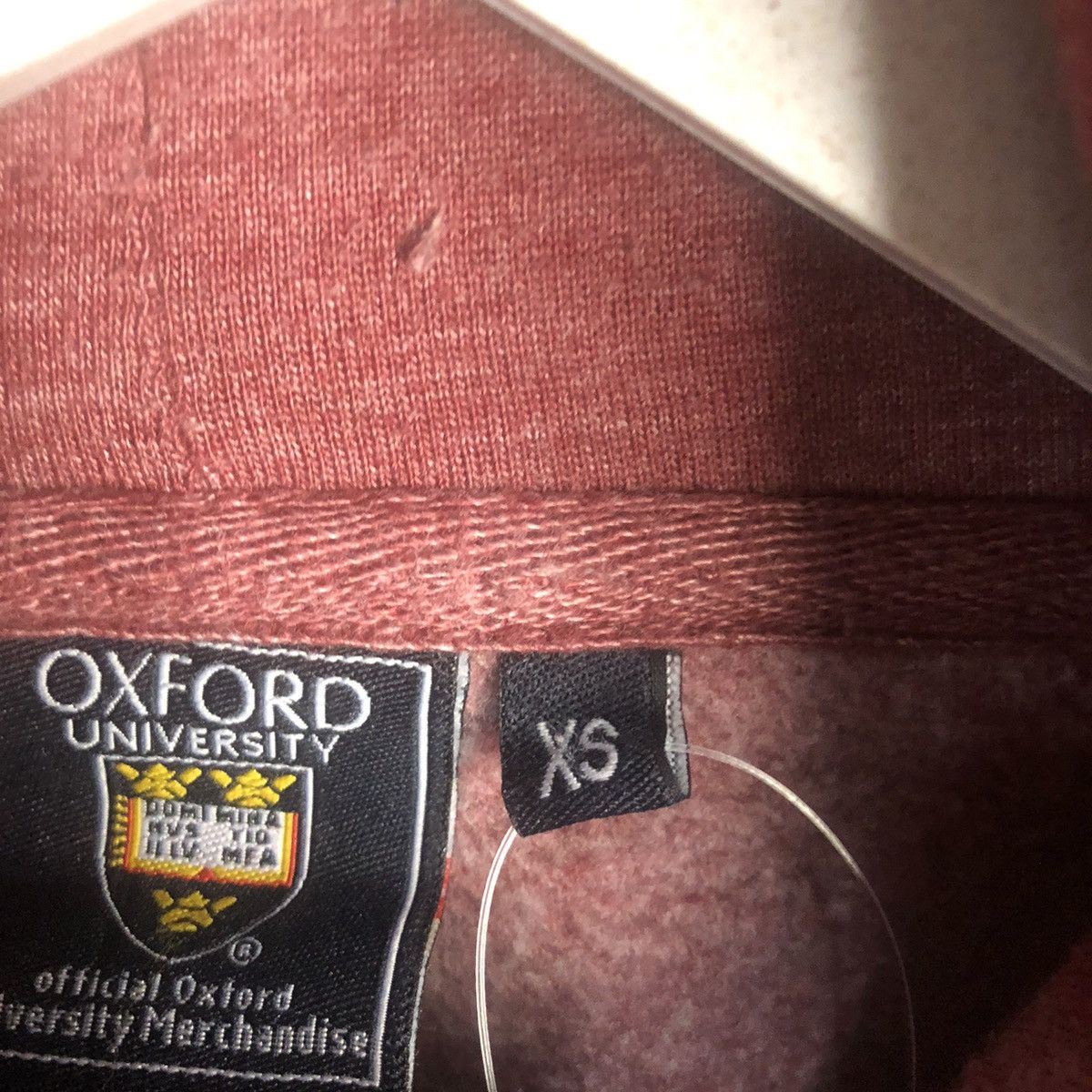 Vintage Oxford University vintage Maroon Hoodie sweatshirt #A24 Size US XS / EU 42 / 0 - 10 Thumbnail