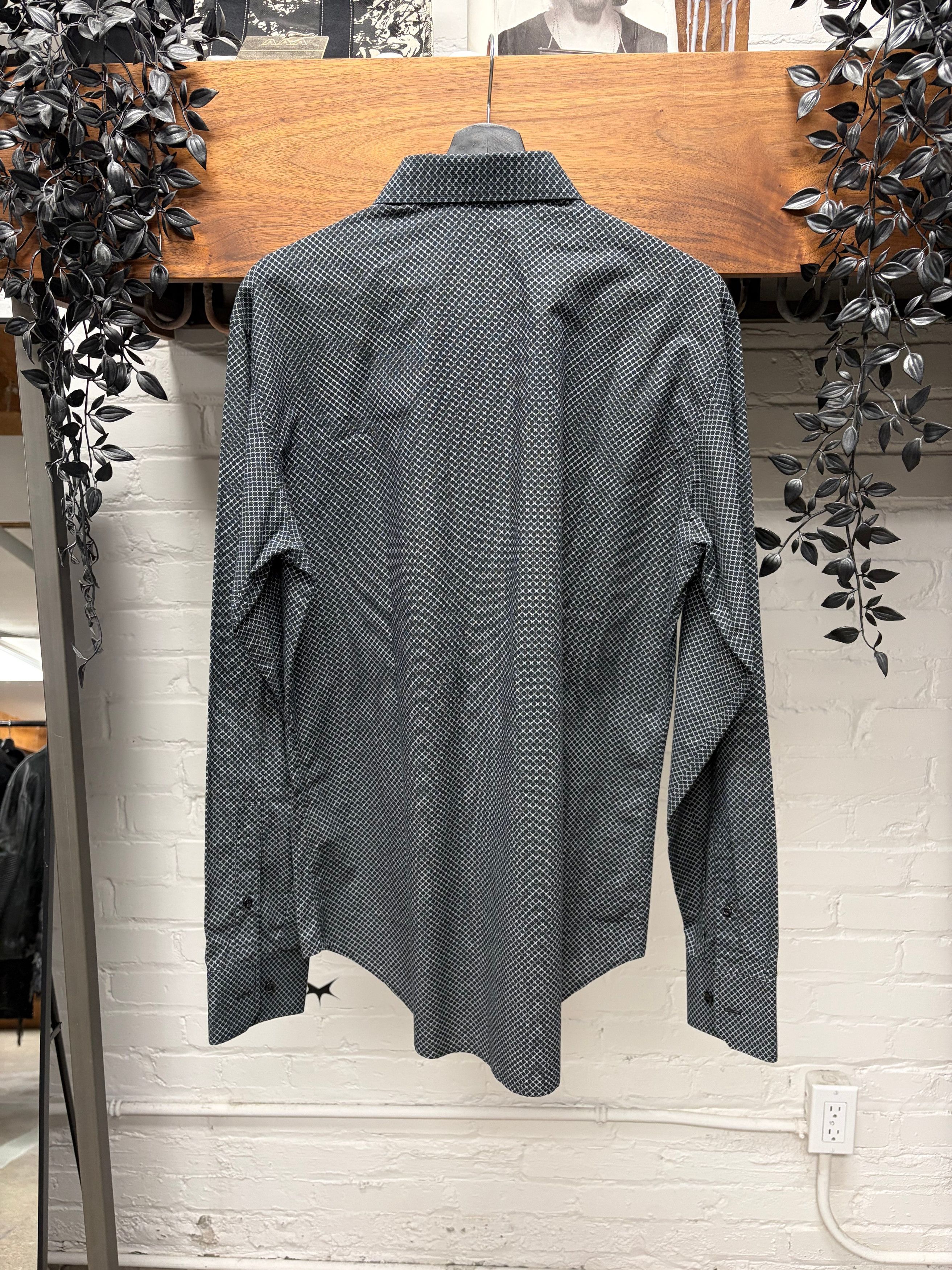 Saint Laurent Paris Yves Saint Laurent Rive Gauche ‘Micro Dot’ Button Down Shirt Size US M / EU 48-50 / 2 - 4 Thumbnail