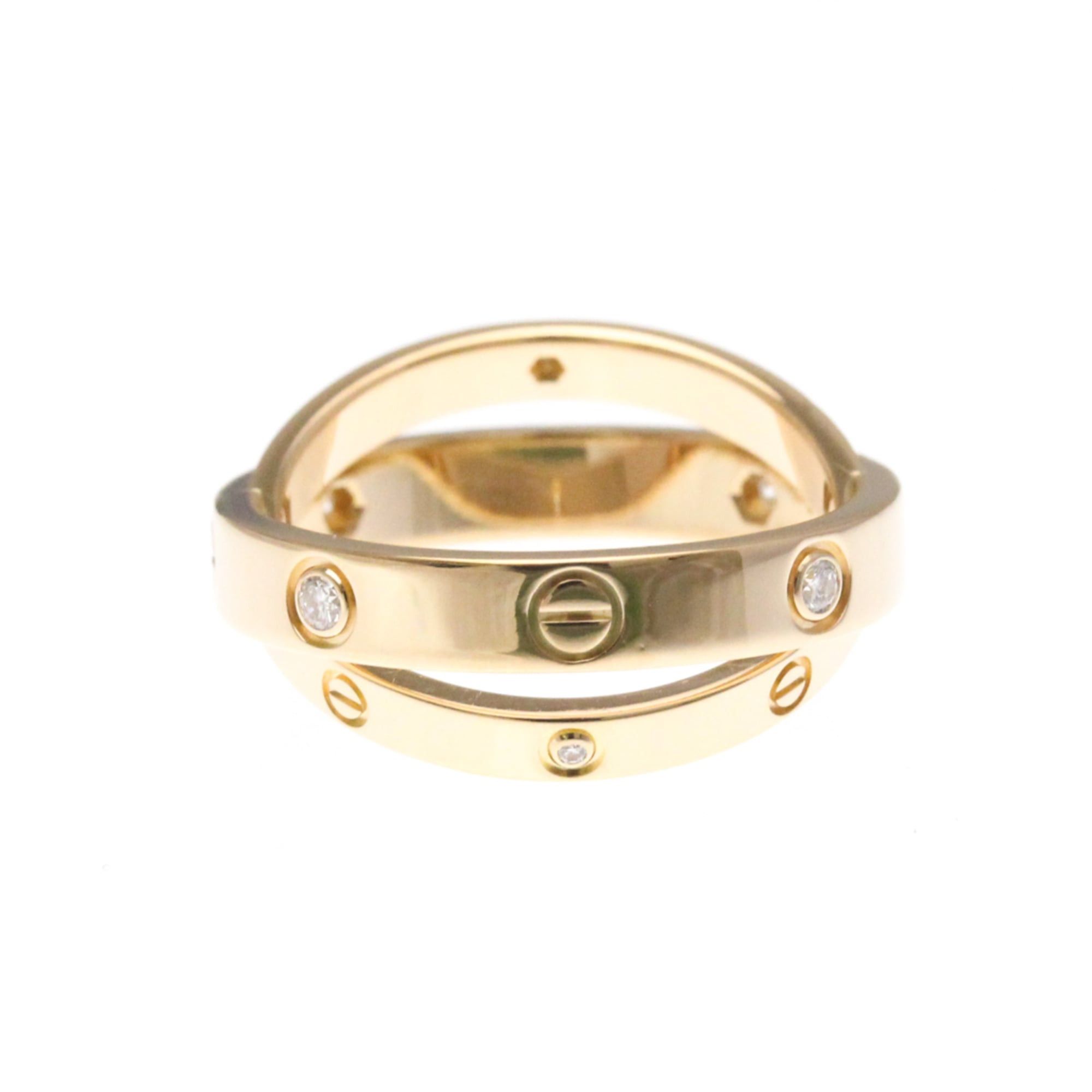 Cartier Cartier Be Love Diamond Ring Pink Gold (18K),White Gold (18K) Fashion Diamond Band Ring Silver,Pink Gold Size ONE SIZE - 1 Thumbnail