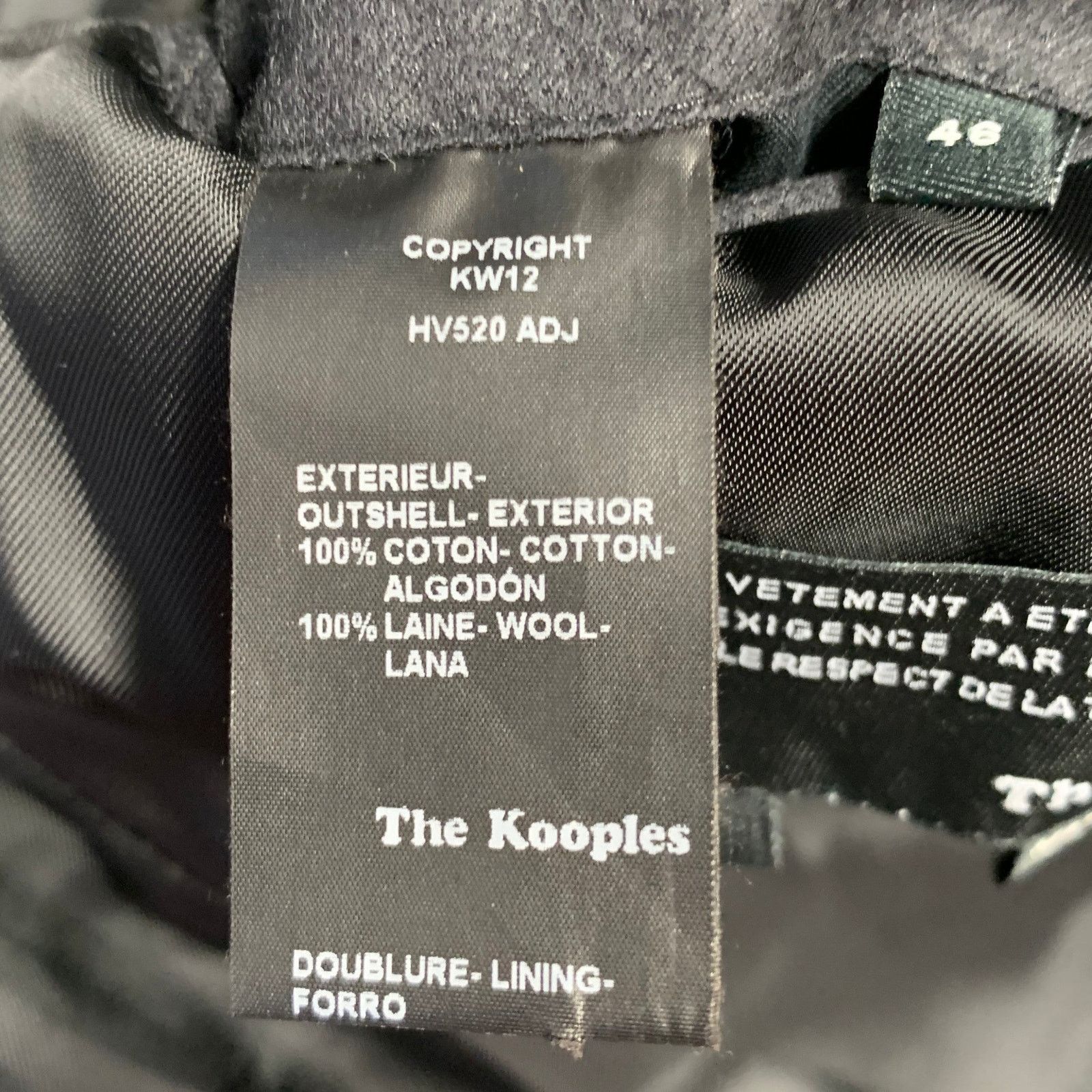 Size 36 Grey Charcoal Wool Notch Lapel Sport Coat
