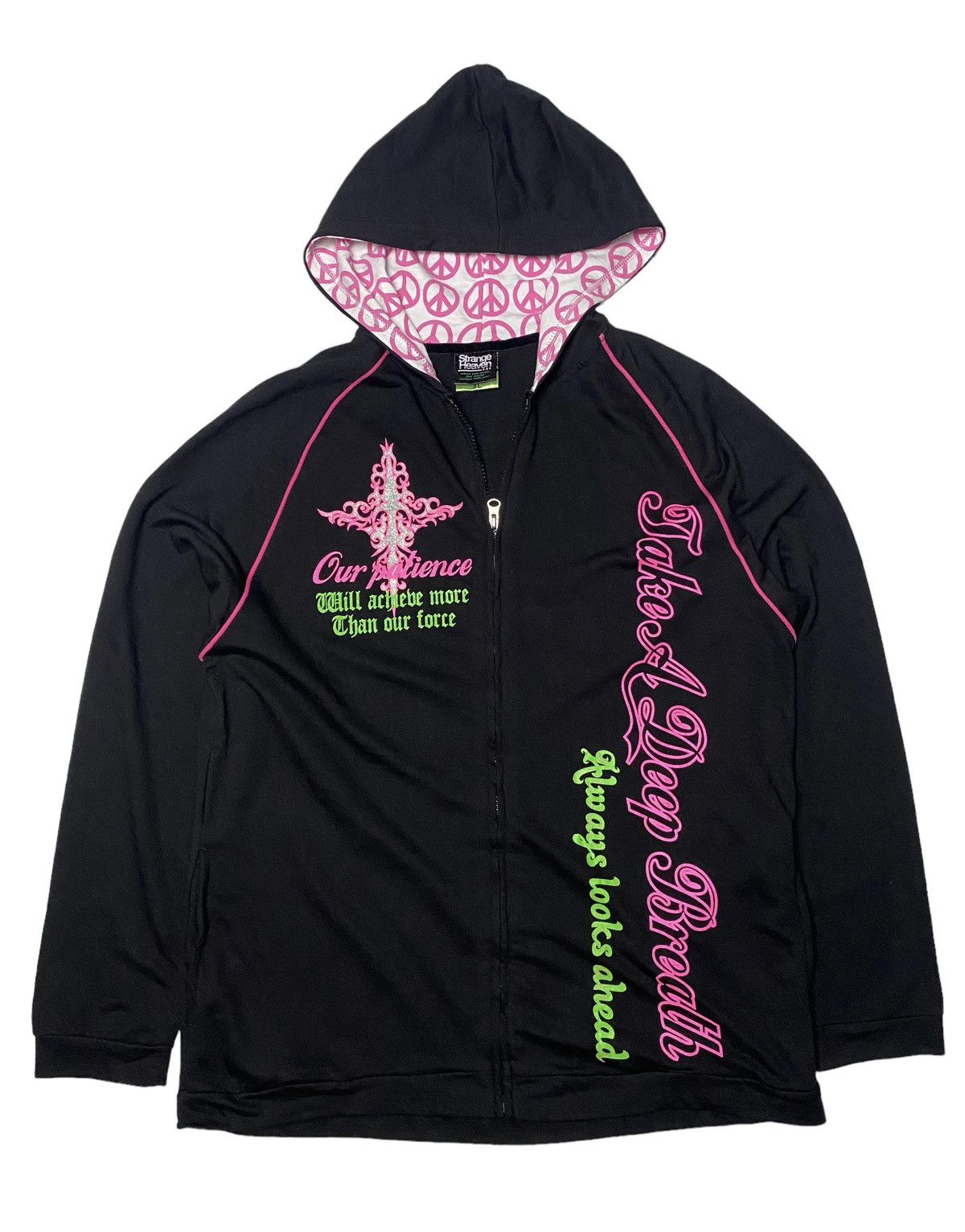 Hysteric Glamour 2000's Strange Heaven Japanese Poem Cross Hoodie Size US L / EU 52-54 / 3 - 1 Thumbnail