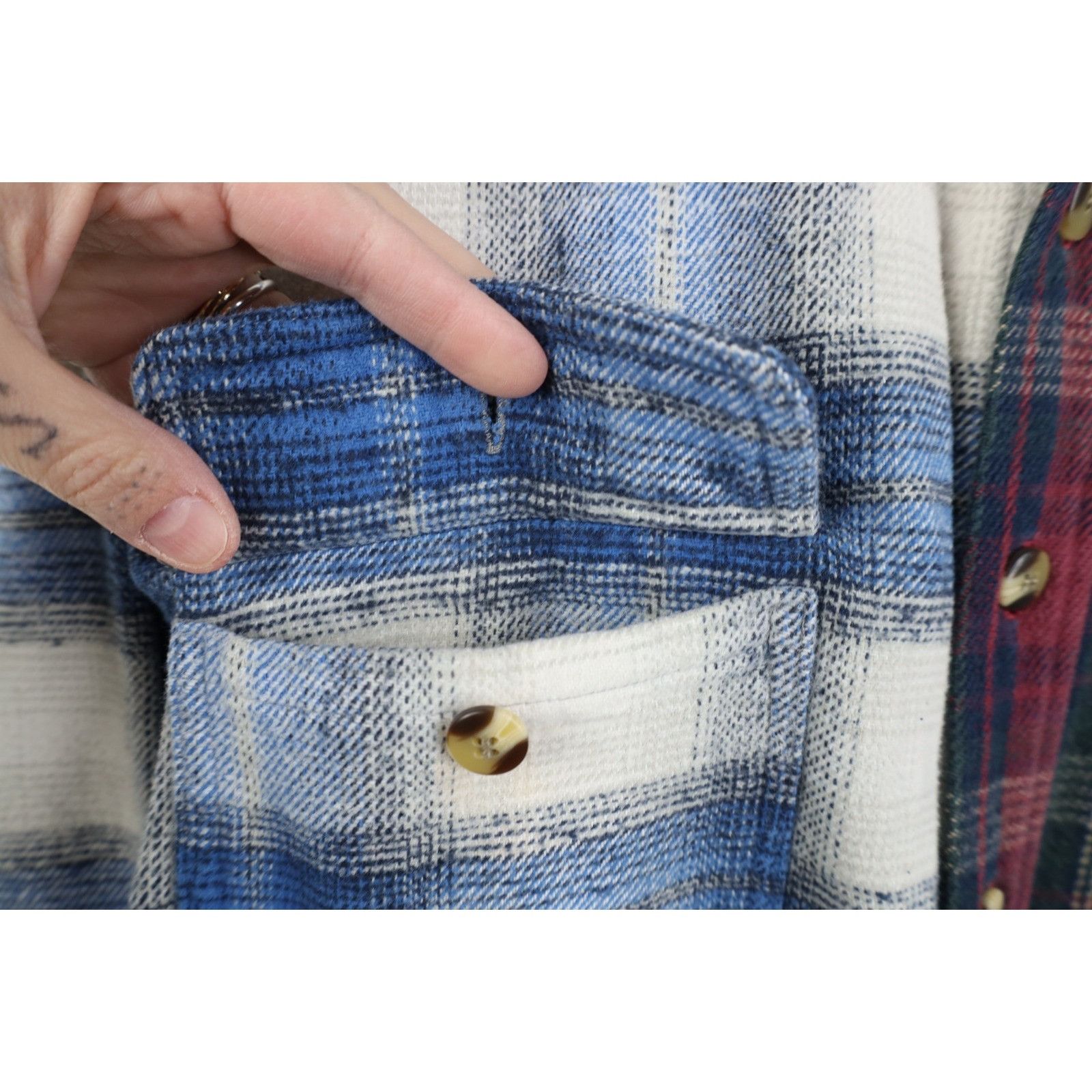 Vintage Vintage 90s Y2K Streetwear Custom Made Flannel Shirt Dress Size L / US 10 / IT 46 - 9 Thumbnail