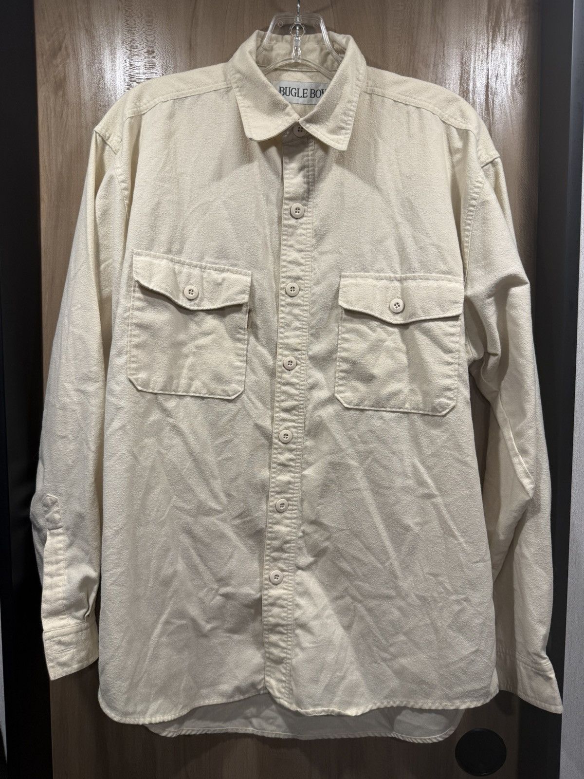 Bugle Boy Vintage Cream Bugle Boy Button Down Shirt 90s Style Size US M / EU 48-50 / 2 - 1 Thumbnail