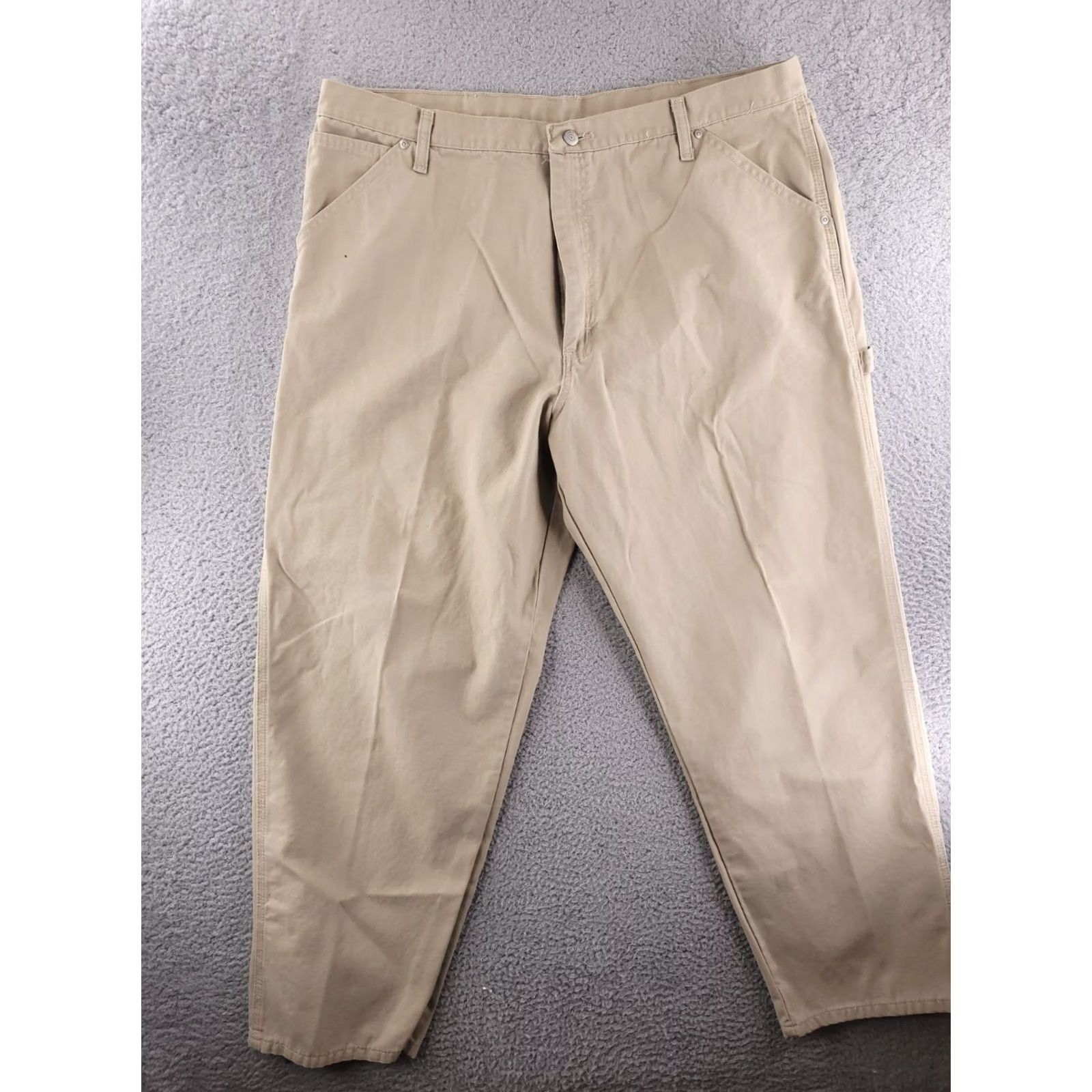 Wrangler Wrangler Pants Mens 42x31 Canvas Cargo Cotton Work Beige Brown Tan Canvas Cargo Wrangler Pants Mens 42x31 Beige Size US 42 / EU 58 - 5 Thumbnail