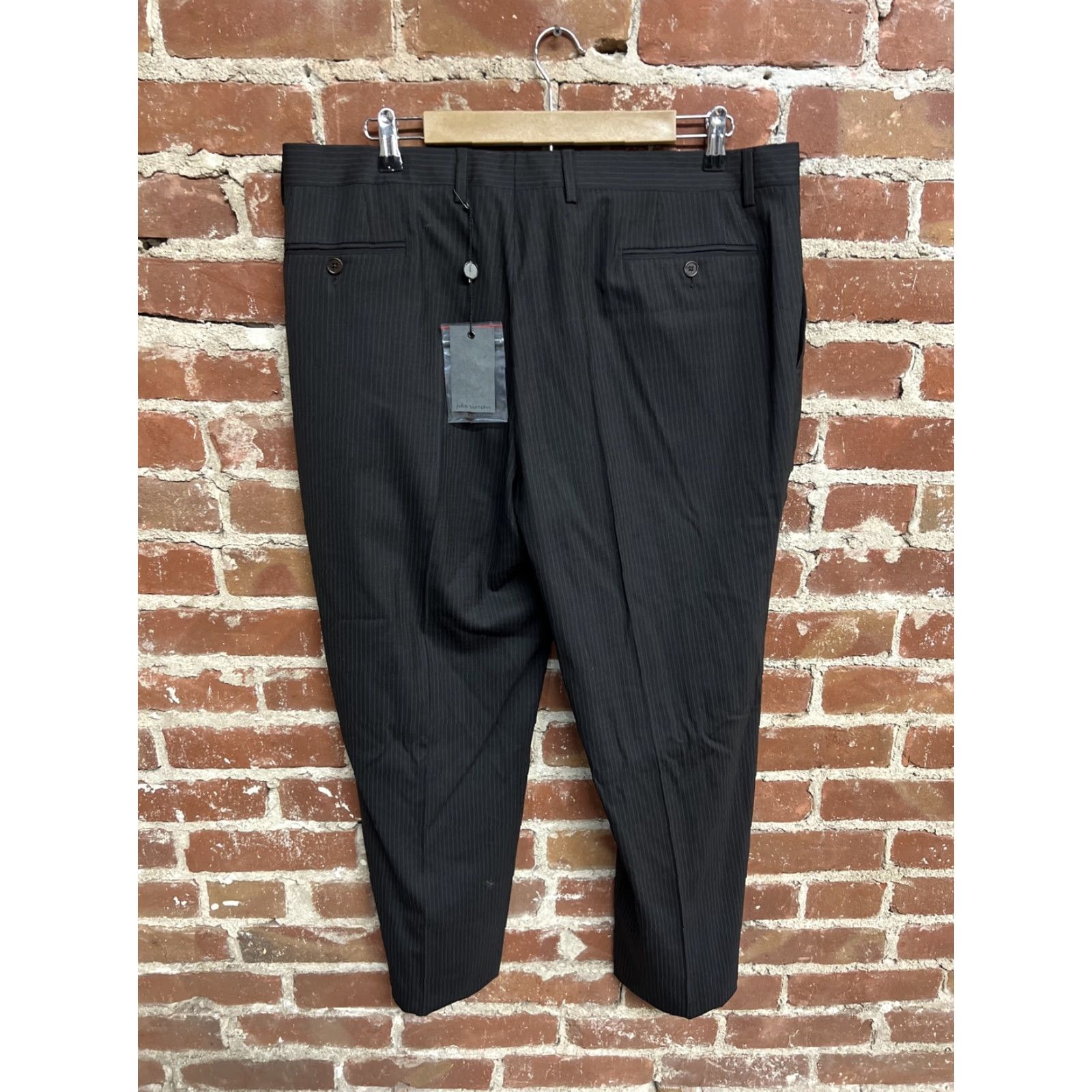 John Varvatos John Varvatos NWT Black Wool Dress Pants 40 US Size US 40 / EU 56 - 2 Thumbnail
