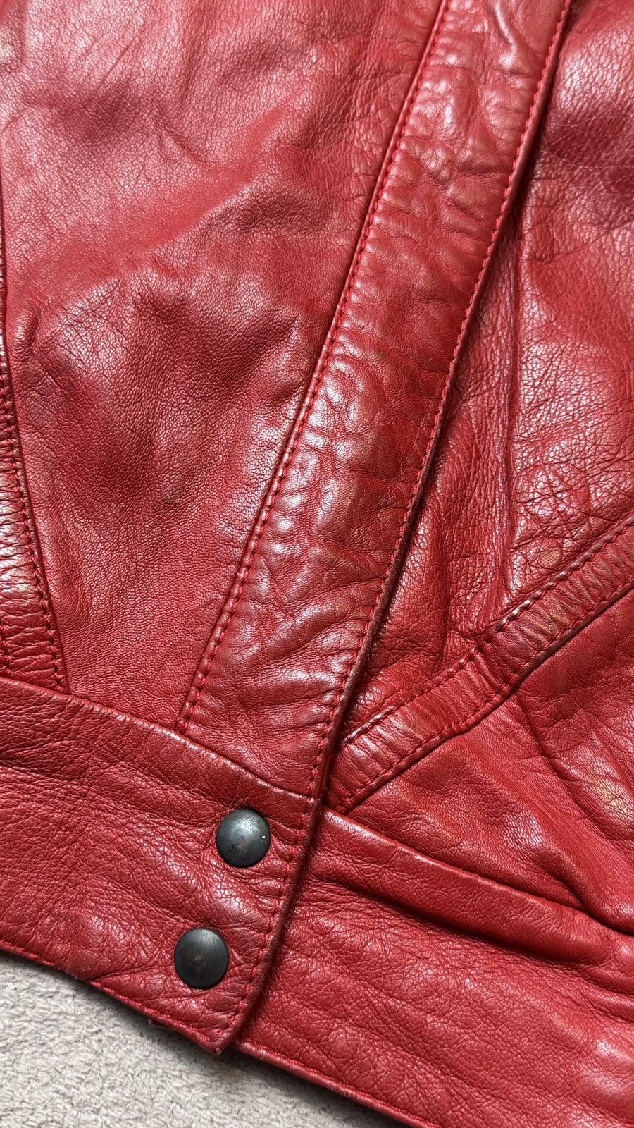 Genuine Leather 90s Vintage Oversized Leather Bomber Jacket balenciaga gucci Size S / US 4 / IT 40 - 9 Thumbnail