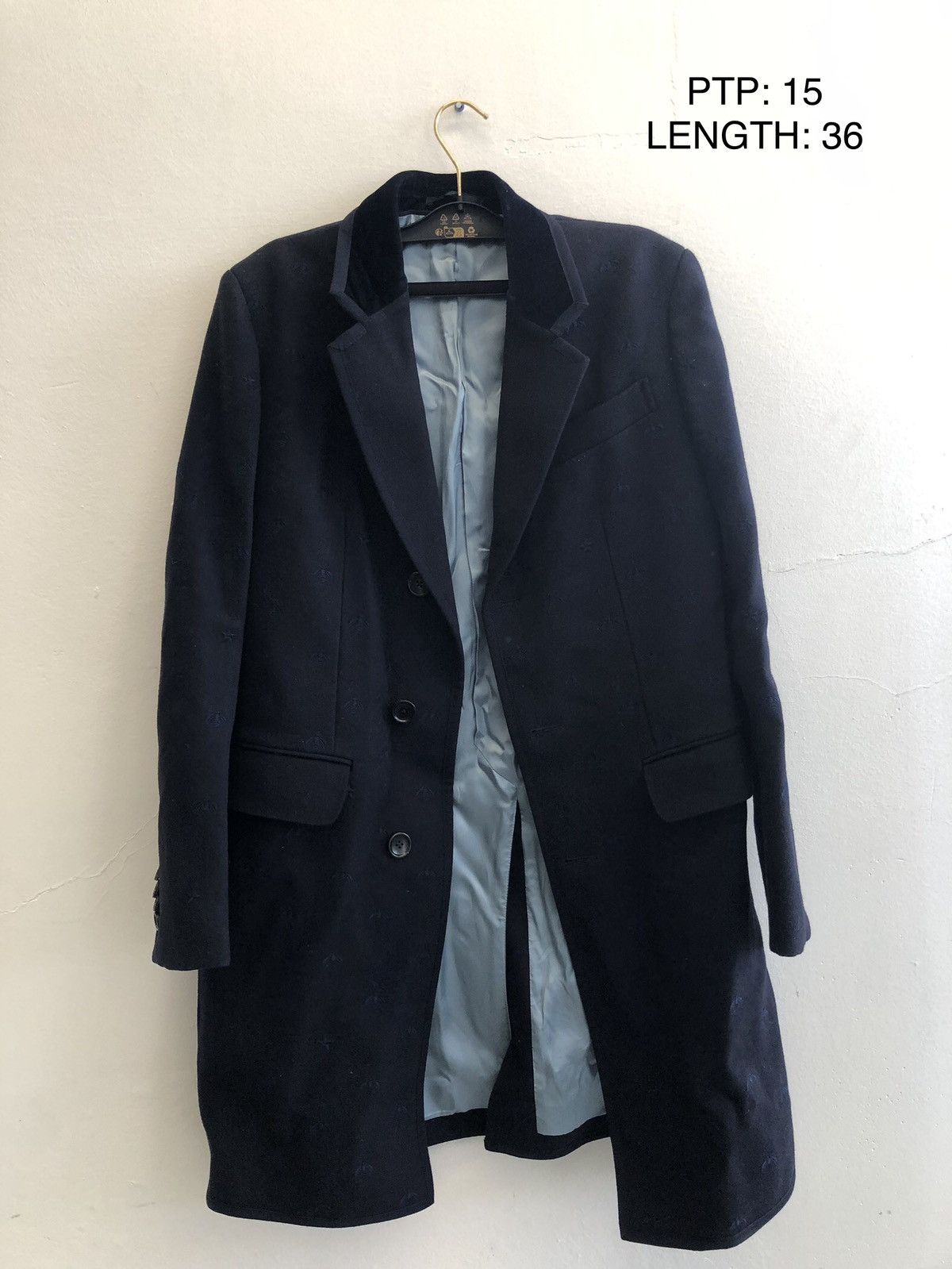 Gucci Gucci Gray All-Over Bee Embroidery Wool Overcoat 44R Size US S / EU 44-46 / 1 - 9 Thumbnail