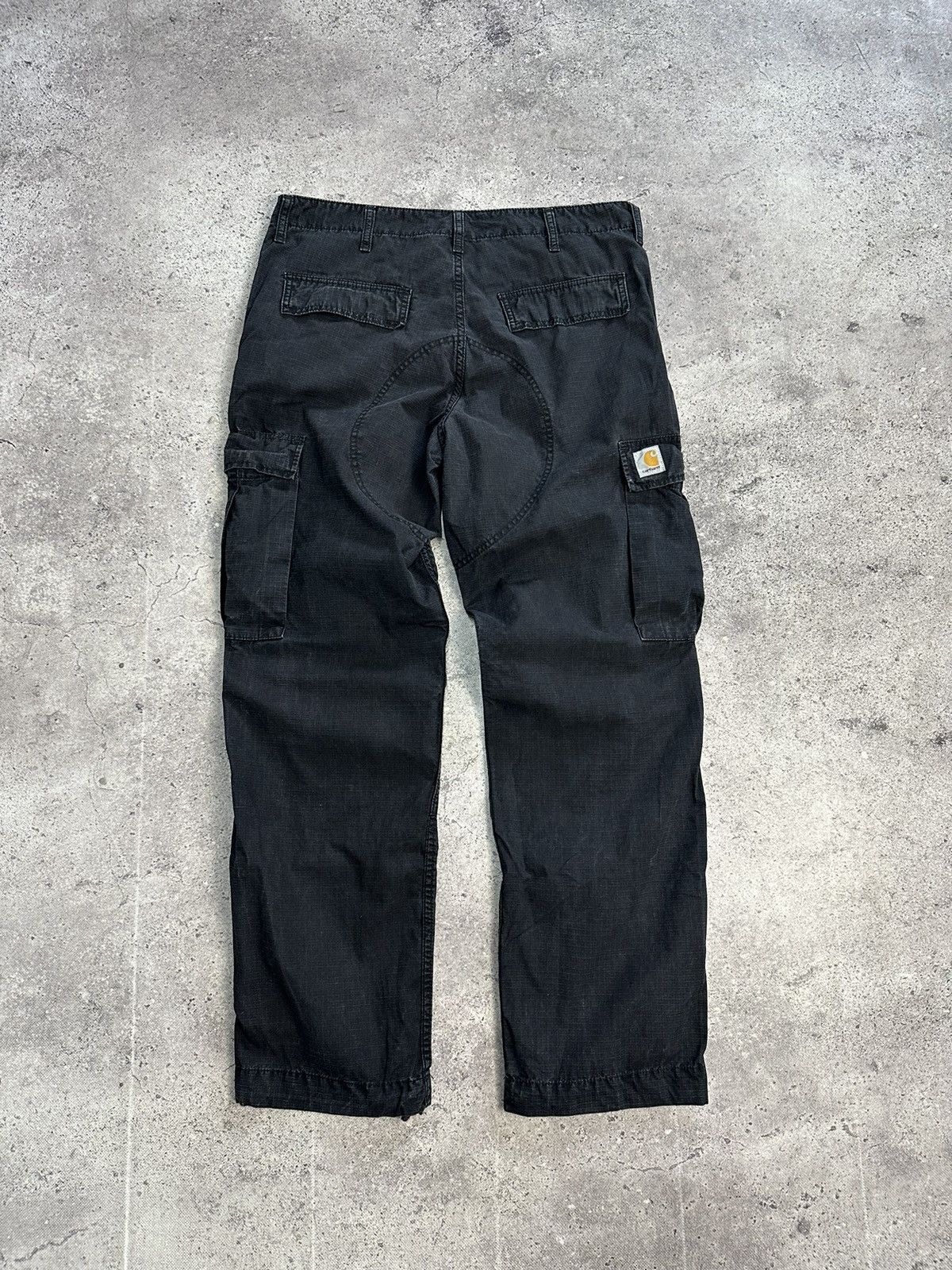 Carhartt × Vintage Vintage Carhartt Cargo Distressed Pants Faded Black Y2K Size US 34 / EU 50 - 4 Thumbnail