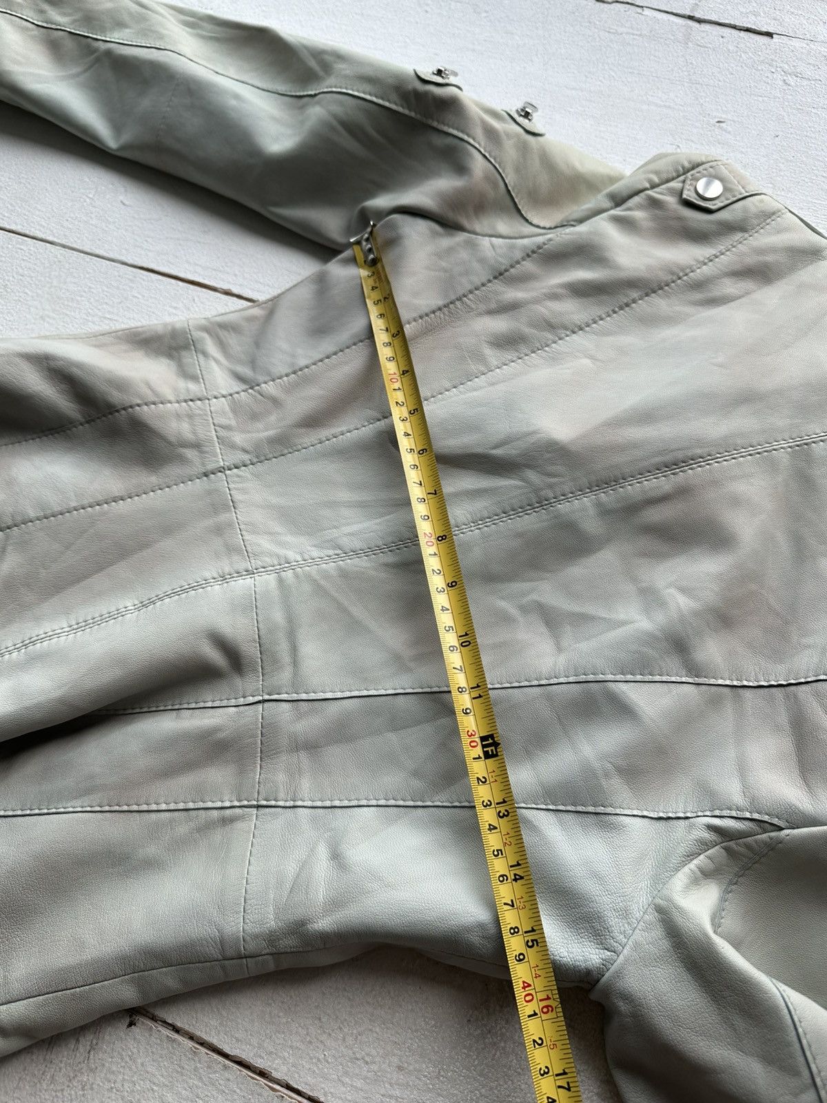 Other 🚨Y2K RICK OWENS TYPE DIRTY SLIM FIT ZIP LEATHER JACKET Size XS / US 0-2 / IT 36-38 - 17 Thumbnail