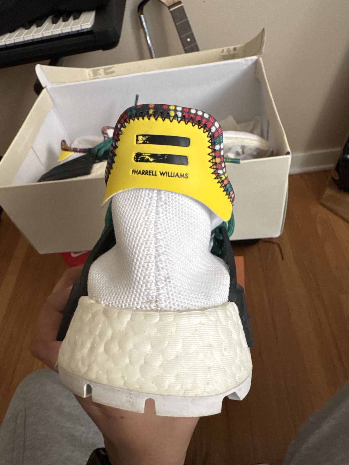 Adidas × Pharrell Adidas NMD Hu Pharrell Inspiration Pack White Size US 9 / EU 42 - 3 Thumbnail