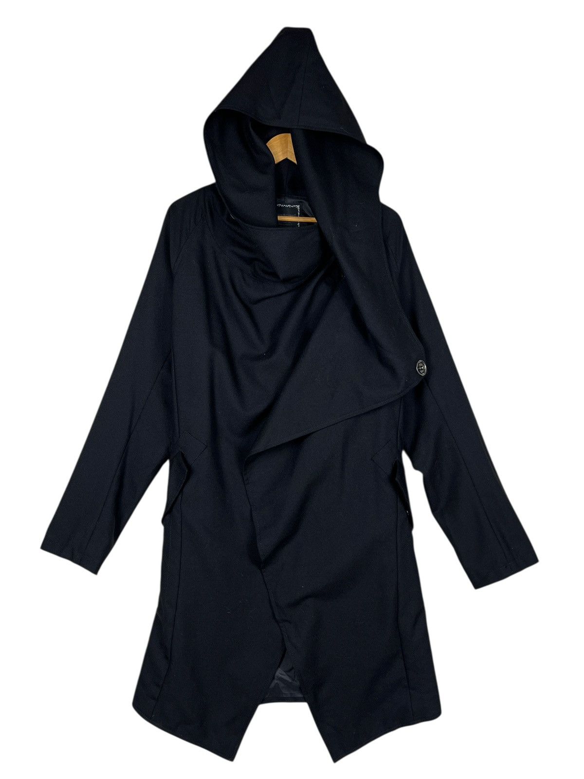 If Six Was Nine 🔥 Custom Culture black drape asymmetric coat Made In Japan Size US L / EU 52-54 / 3 - 3 Thumbnail