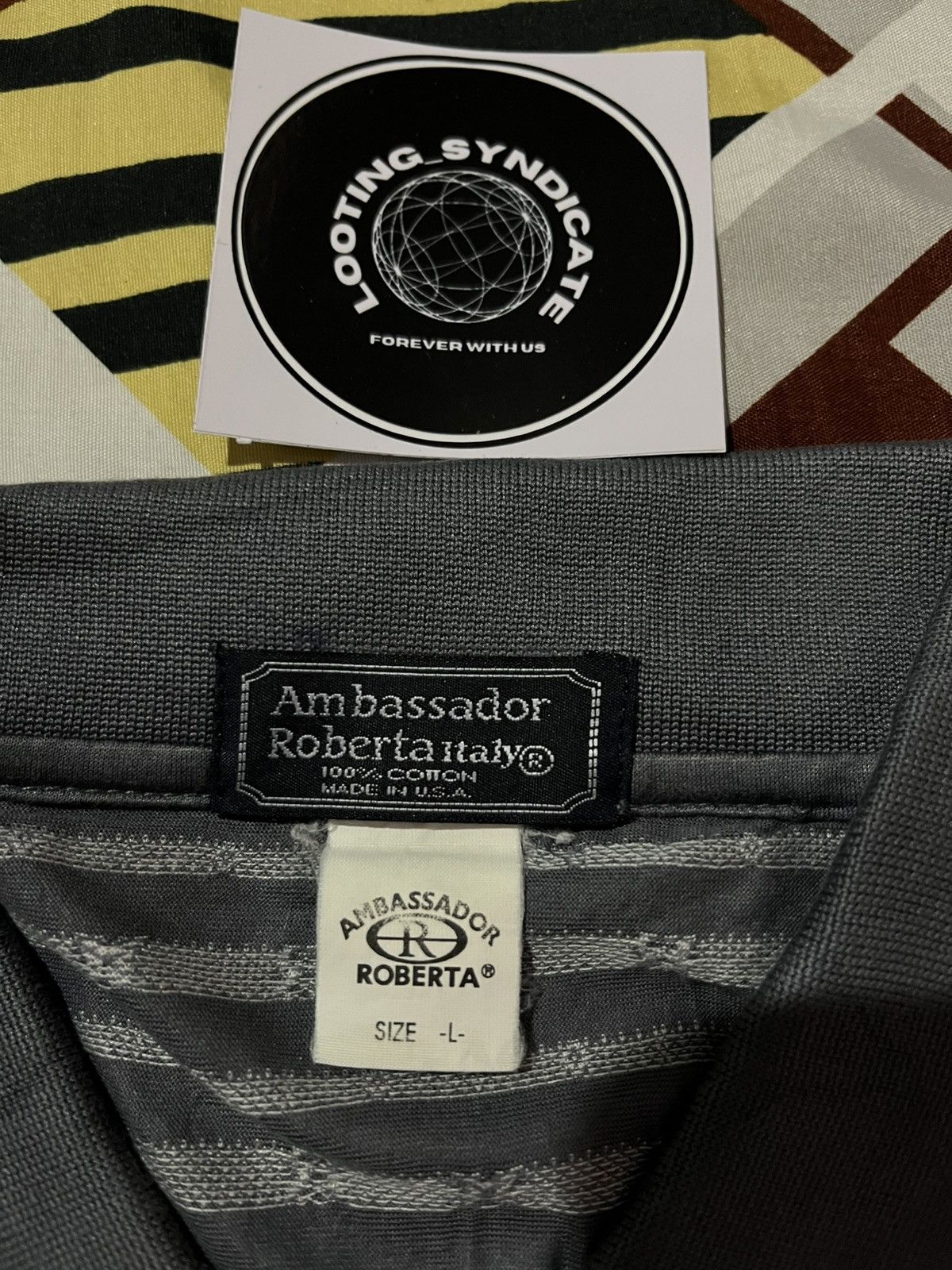 Designer × Vintage 🔥 Vintage Ambassador Roberta Italy AOP Polo Shirt Size US L / EU 52-54 / 3 - 6 Thumbnail