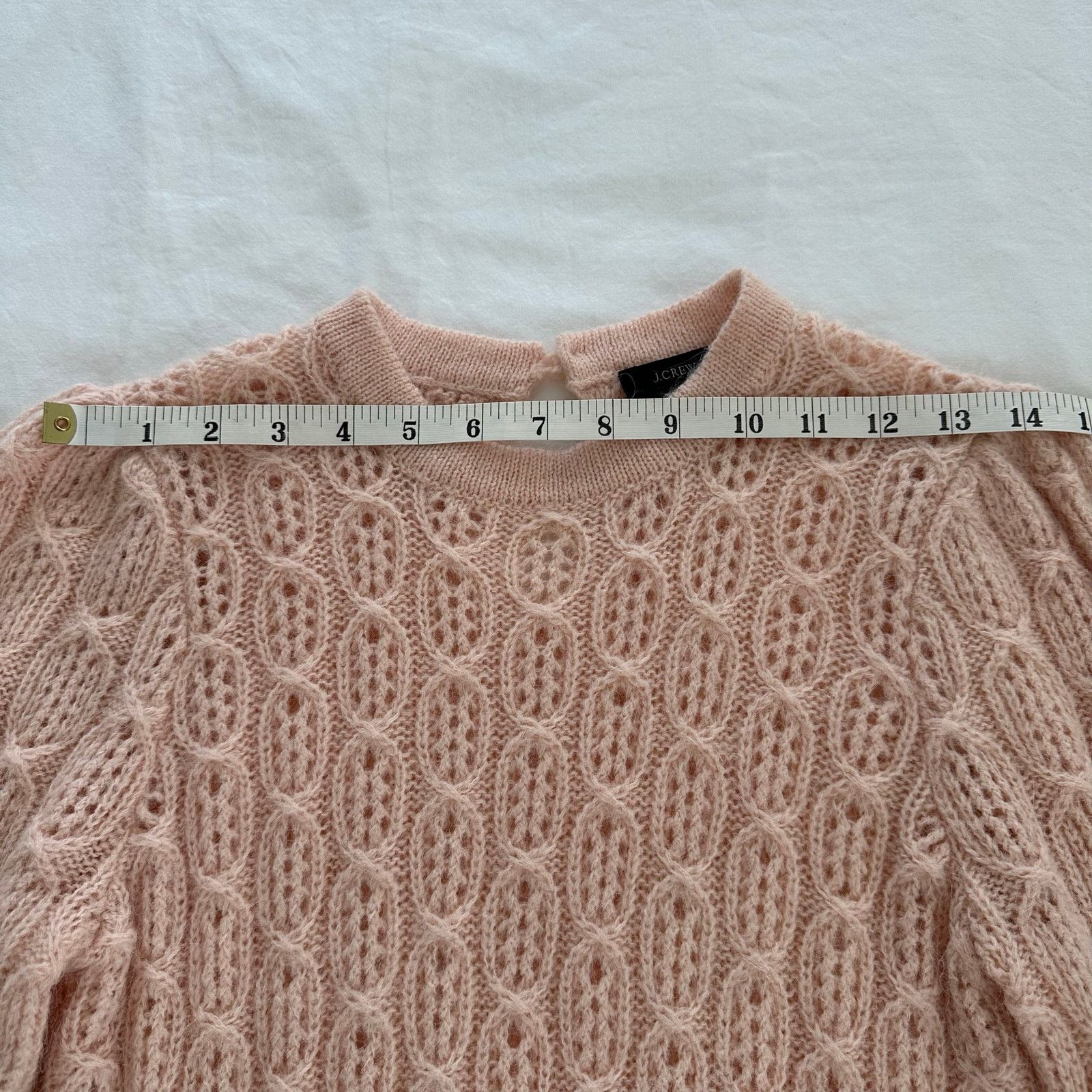 J.Crew J.Crew Balloon Sleeve Cable Knit Sweater Pink Size XS Size XS / US 0-2 / IT 36-38 - 6 Thumbnail