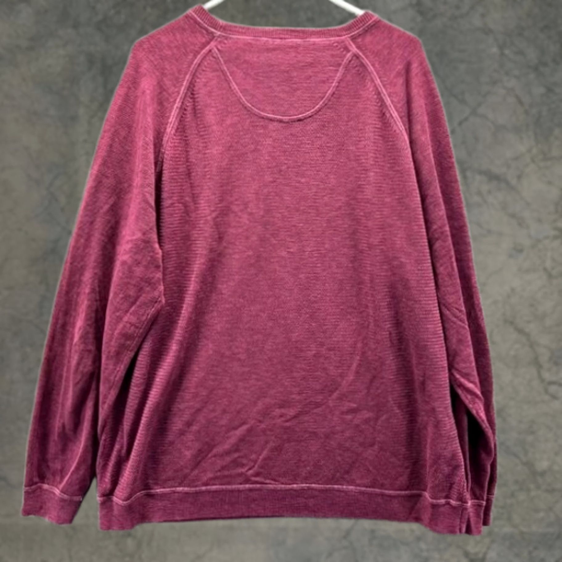 Tommy Bahama VINTAGE Tommy Bahama Sweater Mens XL Burgundy Pullover Crewneck Saltwater Tide Fleece Shirt Size US XL / EU 56 / 4 - 1 Thumbnail