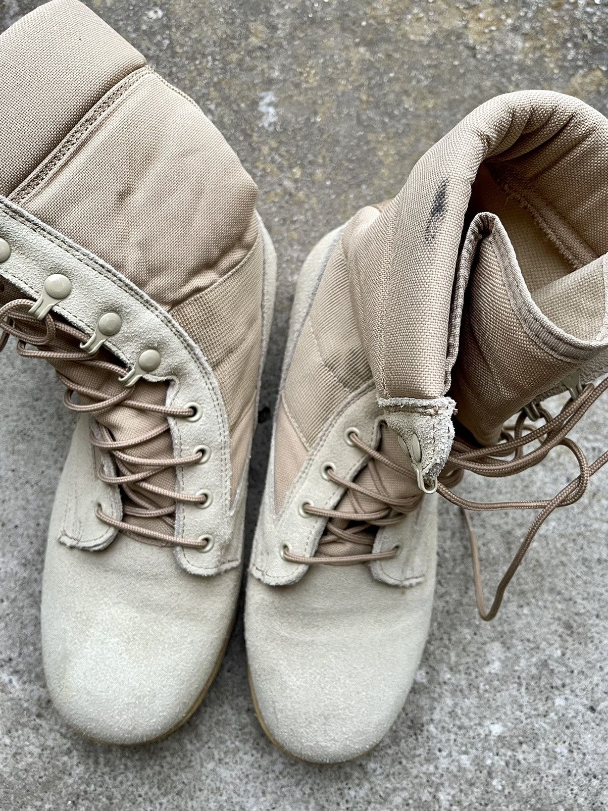 Vintage Suede canvas lug sole combat boots 9r balenci strike style Size US 9.5 / EU 42-43 - 5 Thumbnail