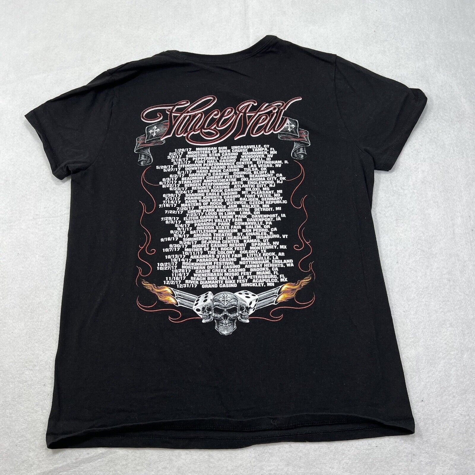 Hanes Vince Neil Tour Mötley Crüe Short Sleeve Graphic T Shirt Size M / US 6-8 / IT 42-44 - 9 Thumbnail