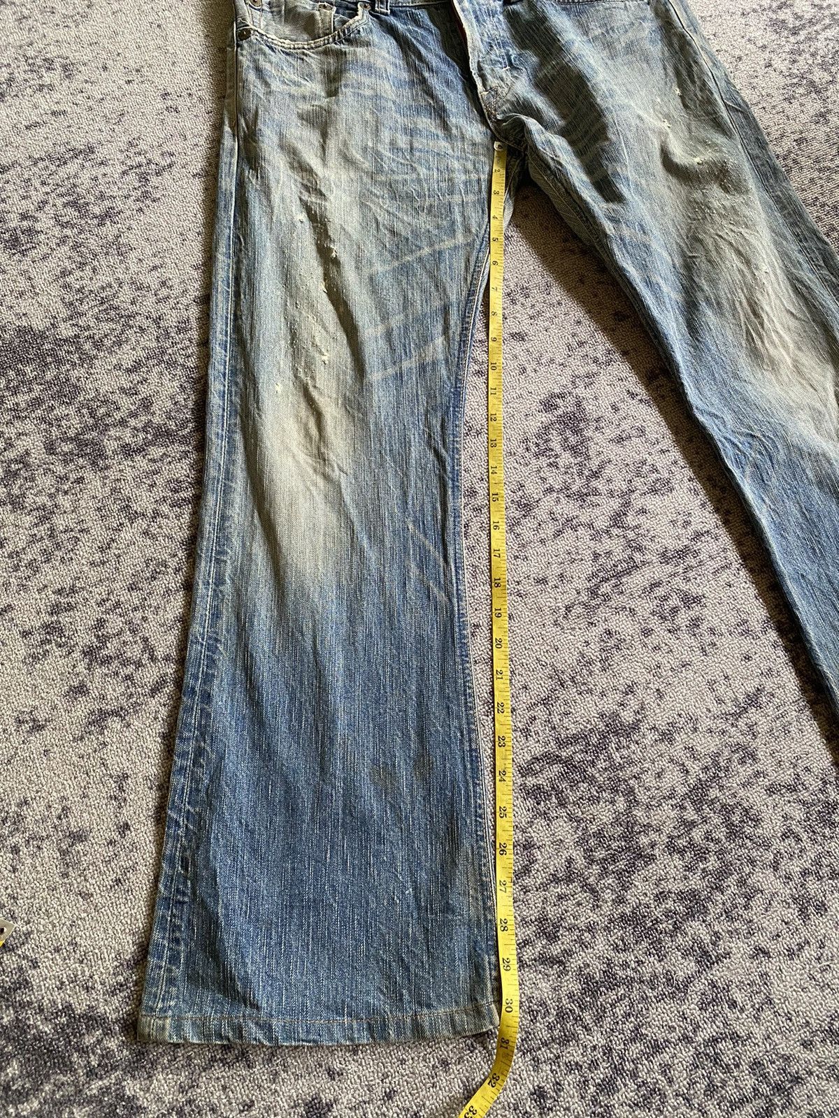 Hysteric Glamour Y2k Edwin 503 distressed bootcut jeans Size US 33 - 11 Thumbnail