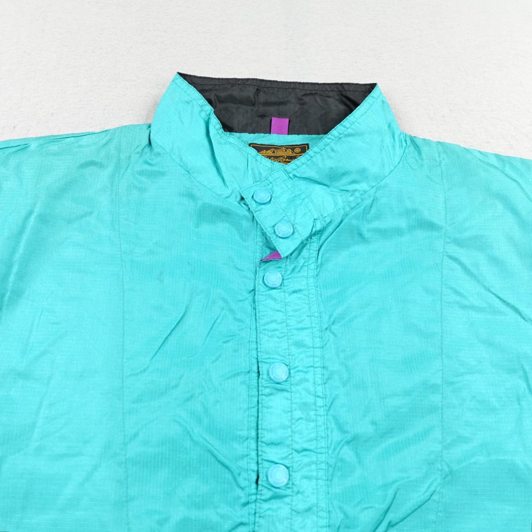 Eddie Bauer Vintage Eddie Bauer Jacket Mens Medium Blue Black Windbreaker Anorak Pullover Size US M / EU 48-50 / 2 - 2 Thumbnail