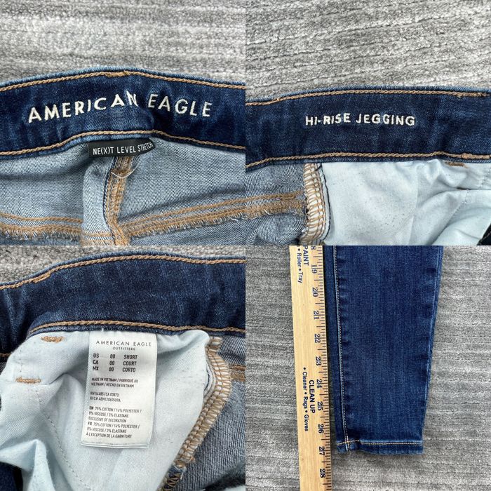 American Eagle Outfitters American Eagle Jeans Size 00 Short Womens Hi Rise  Jegging Medium Wash Blue Denim