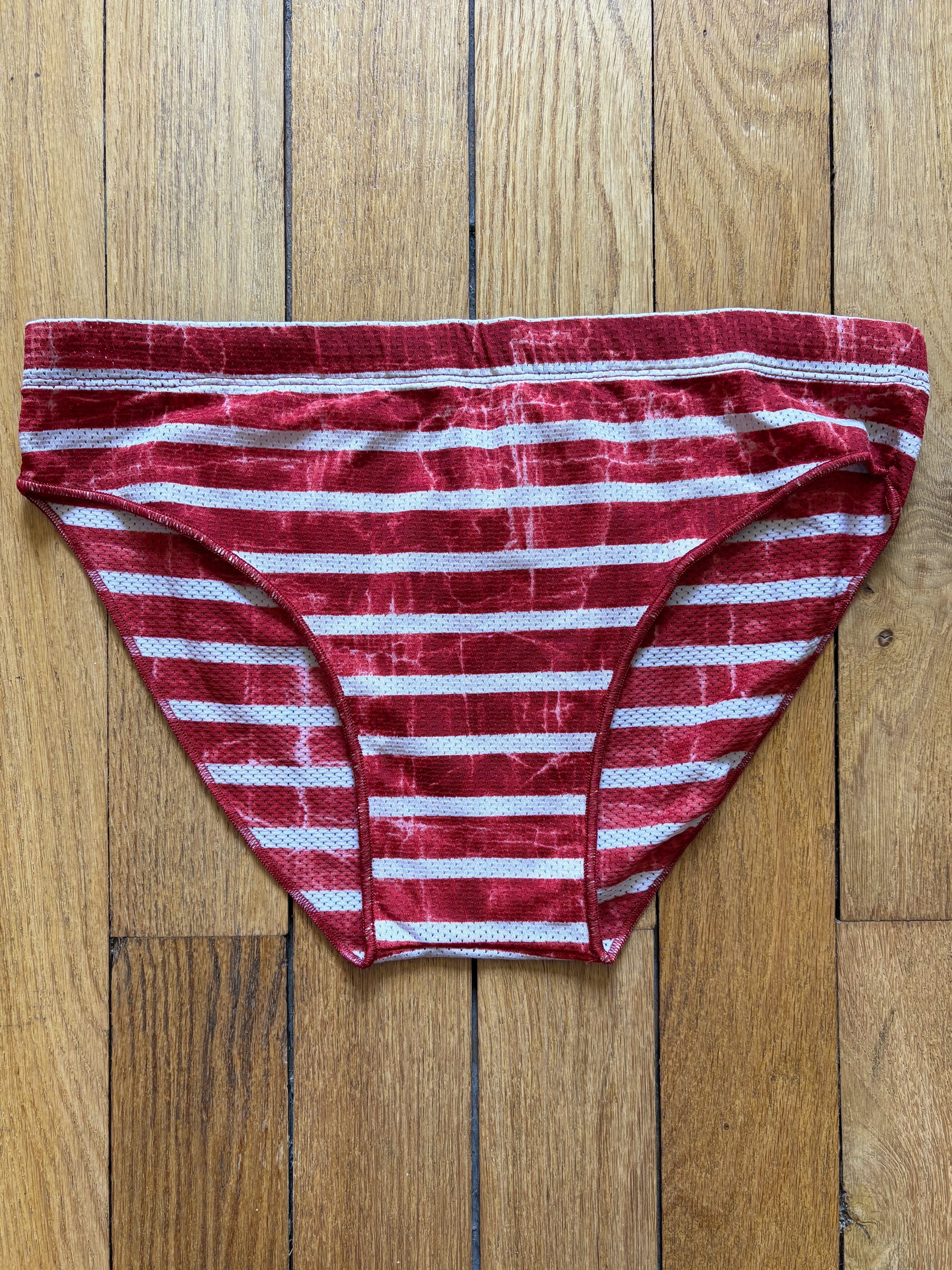 Jean Paul Gaultier Jean Paul Gaultier vintage mens red stripe mesh speedos Size US 34 / EU 50 - 1 Thumbnail