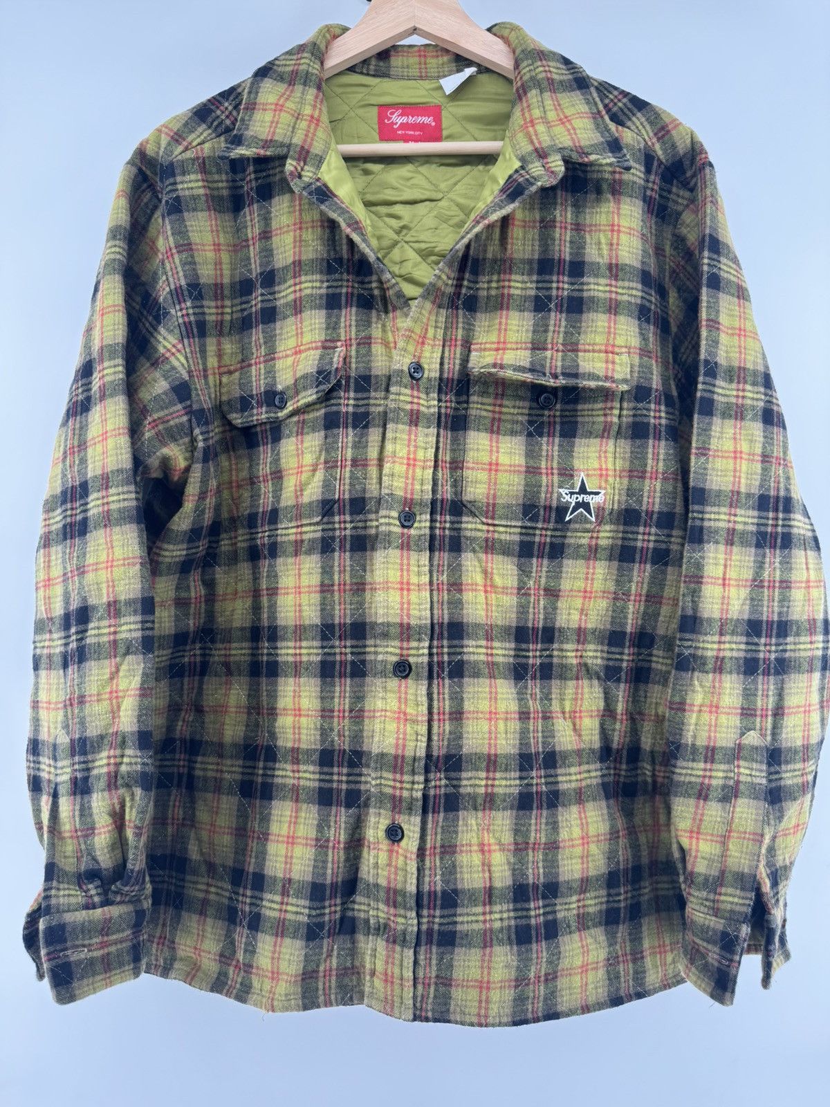 Supreme Supreme Quilted Plaid Flannel Shirt size medium Size US M / EU 48-50 / 2 - 1 Thumbnail