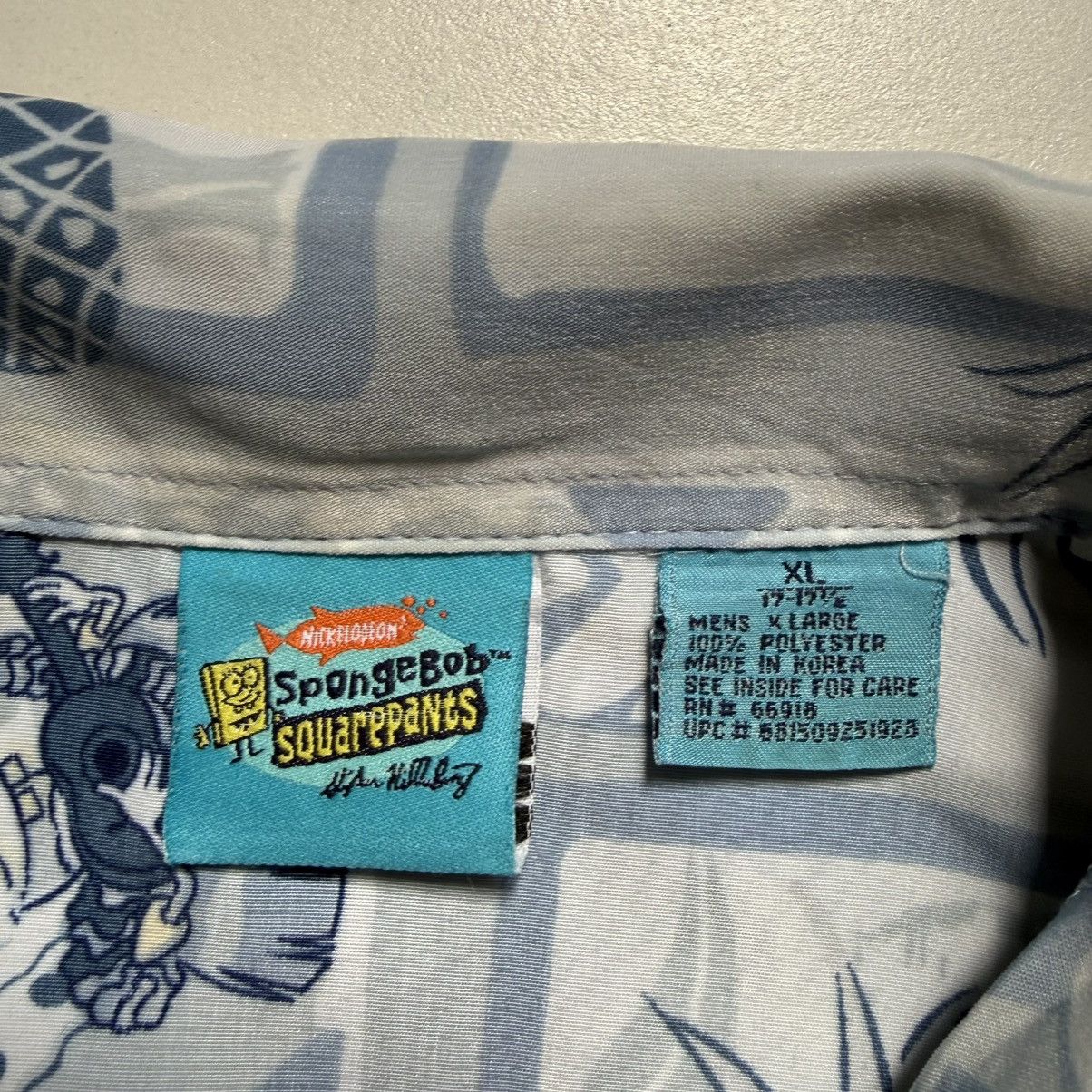 Nickelodeon Vintage Y2K SpongeBob Squarepants Aloha Shirt Size US XL / EU 56 / 4 - 5 Thumbnail