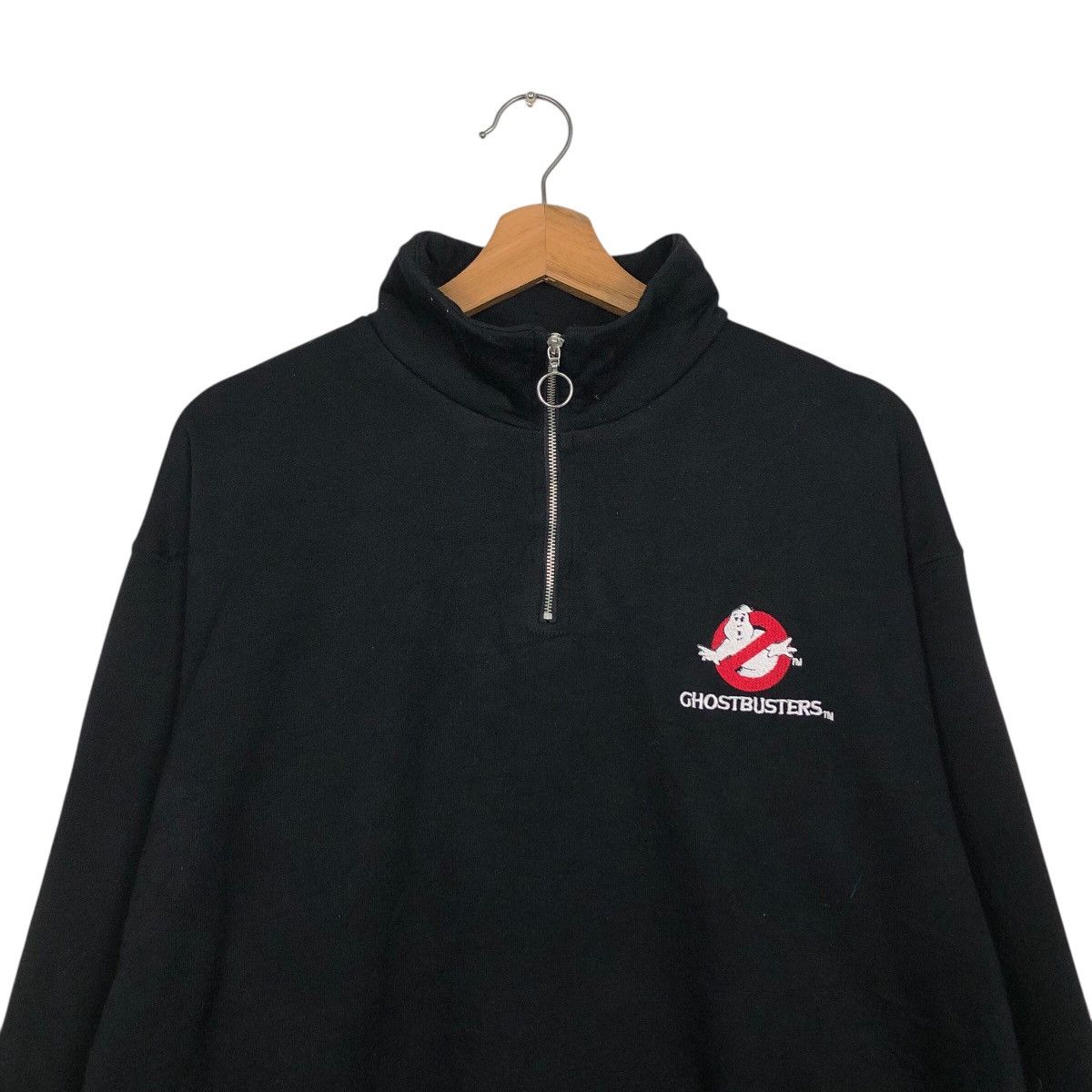 Japanese Brand Rich Black Half Zipper Collar Sweatshirt Scary Ghostbusters Size US M / EU 48-50 / 2 - 4 Thumbnail
