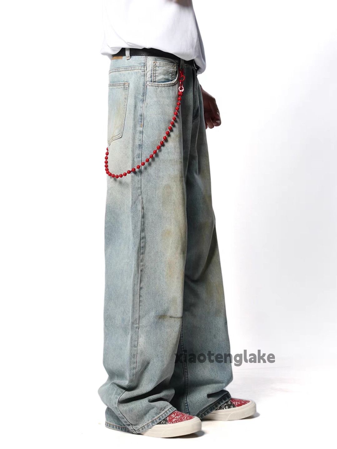 Vintage Utility washed faded loose baggy stain paint grunge jeans Size US 32 / EU 48 - 2 Thumbnail