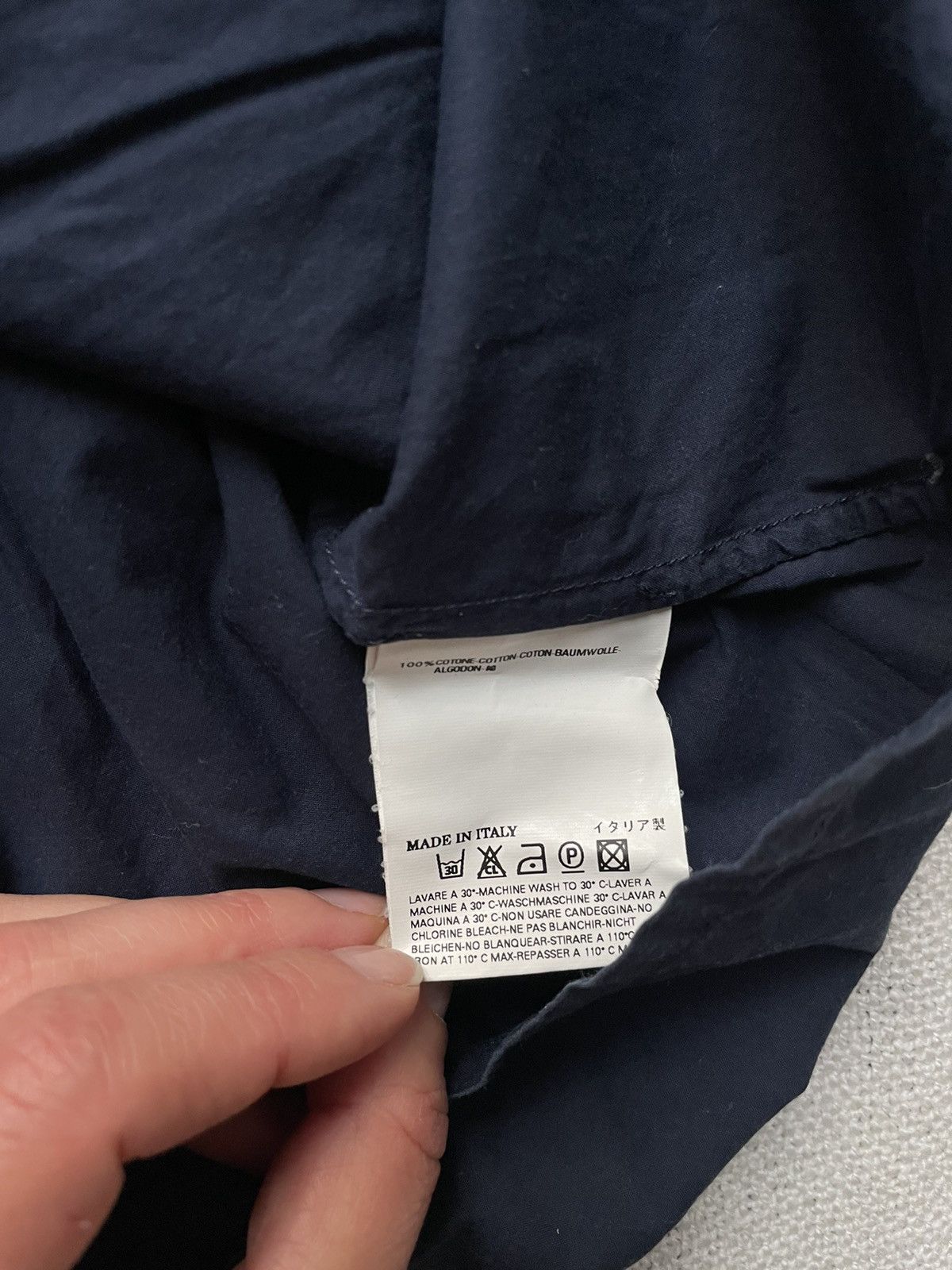 Maison Margiela Martin Margiela Vintage Navy Blue Cotton Shirt 50 Size Size US M / EU 48-50 / 2 - 7 Thumbnail