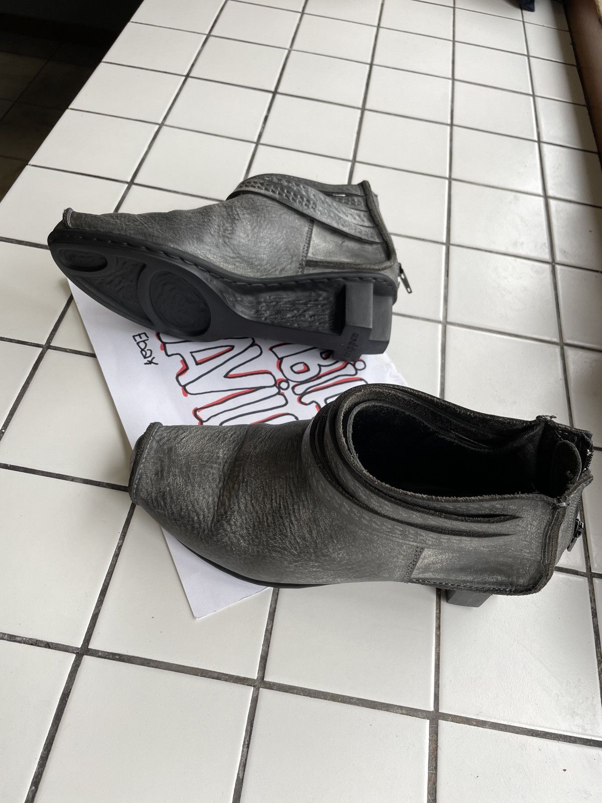 Trippen Leather BRACE ICE Ankle Boot With Bracelet Detail Zip Shoes Size US 9 / IT 39 - 8 Thumbnail