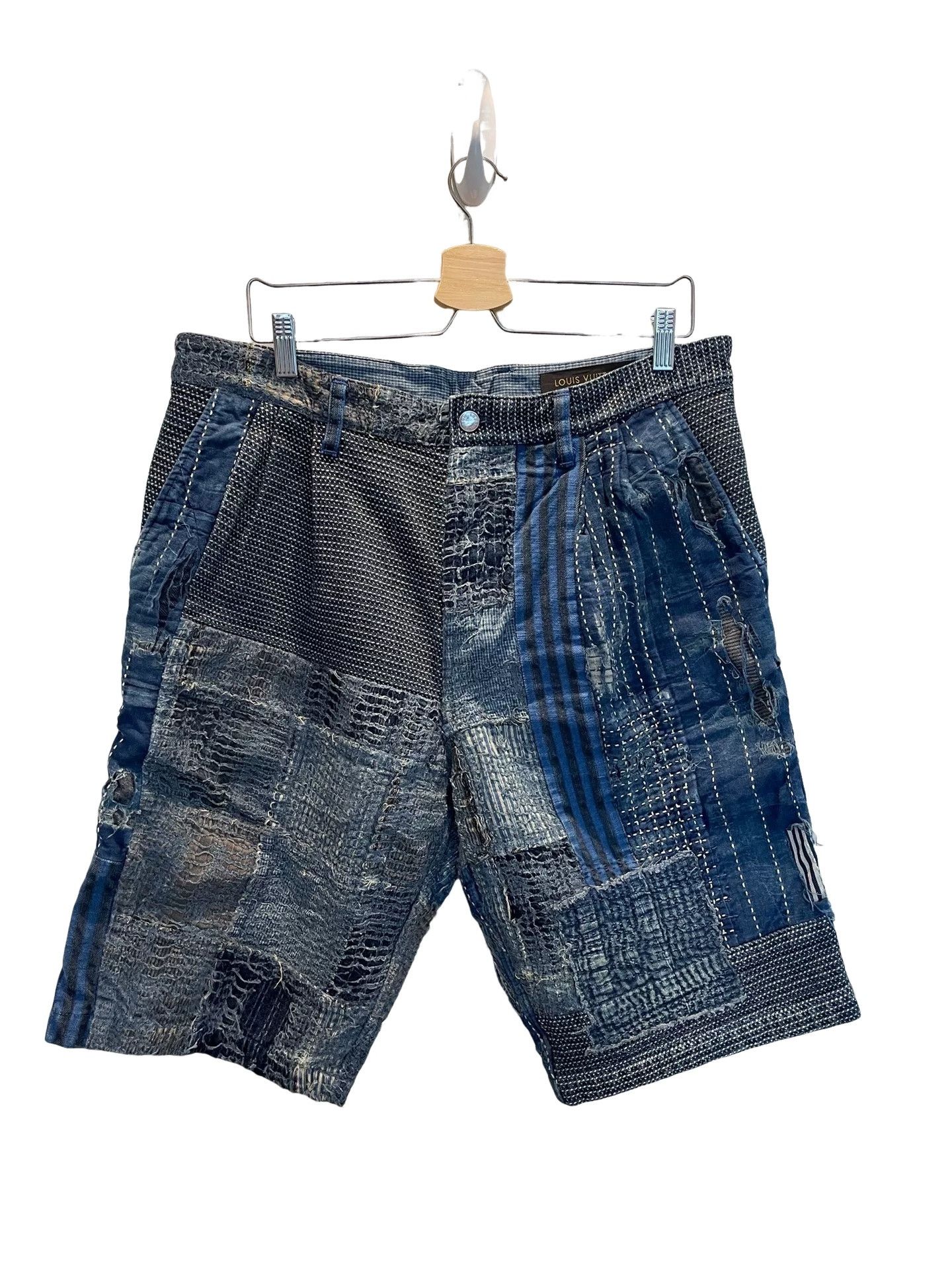 Louis Vuitton Louis Vuitton Boro Patchwork Shorts Size 32 Size US 32 / EU 48 - 1 Thumbnail