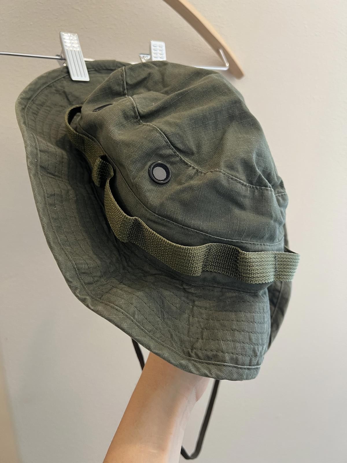 Designer Classic Military Style Cotton Bucket Hat - Olive Green Size ONE SIZE - 2 Thumbnail