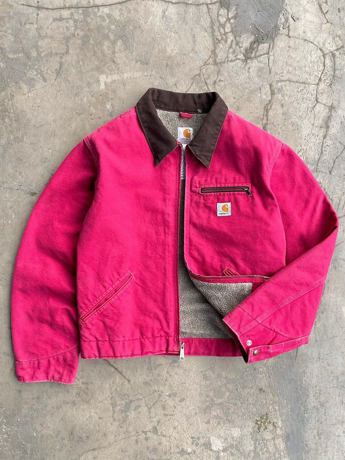 Carhartt Faded Secarlet Vintage Carhartt Detroit Jacket WJ097-SCA Size US L / EU 52-54 / 3 - 1 Thumbnail