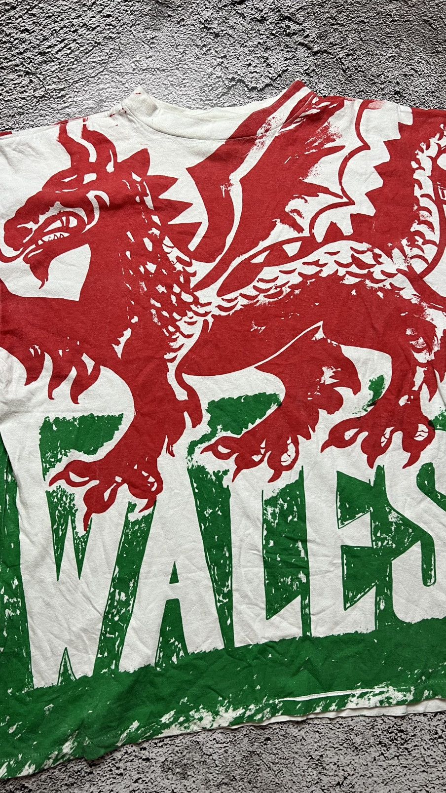 Vintage VTG 90’s Wales overprinted single stitch tee Size US XXL / EU 58 / 5 - 2 Thumbnail