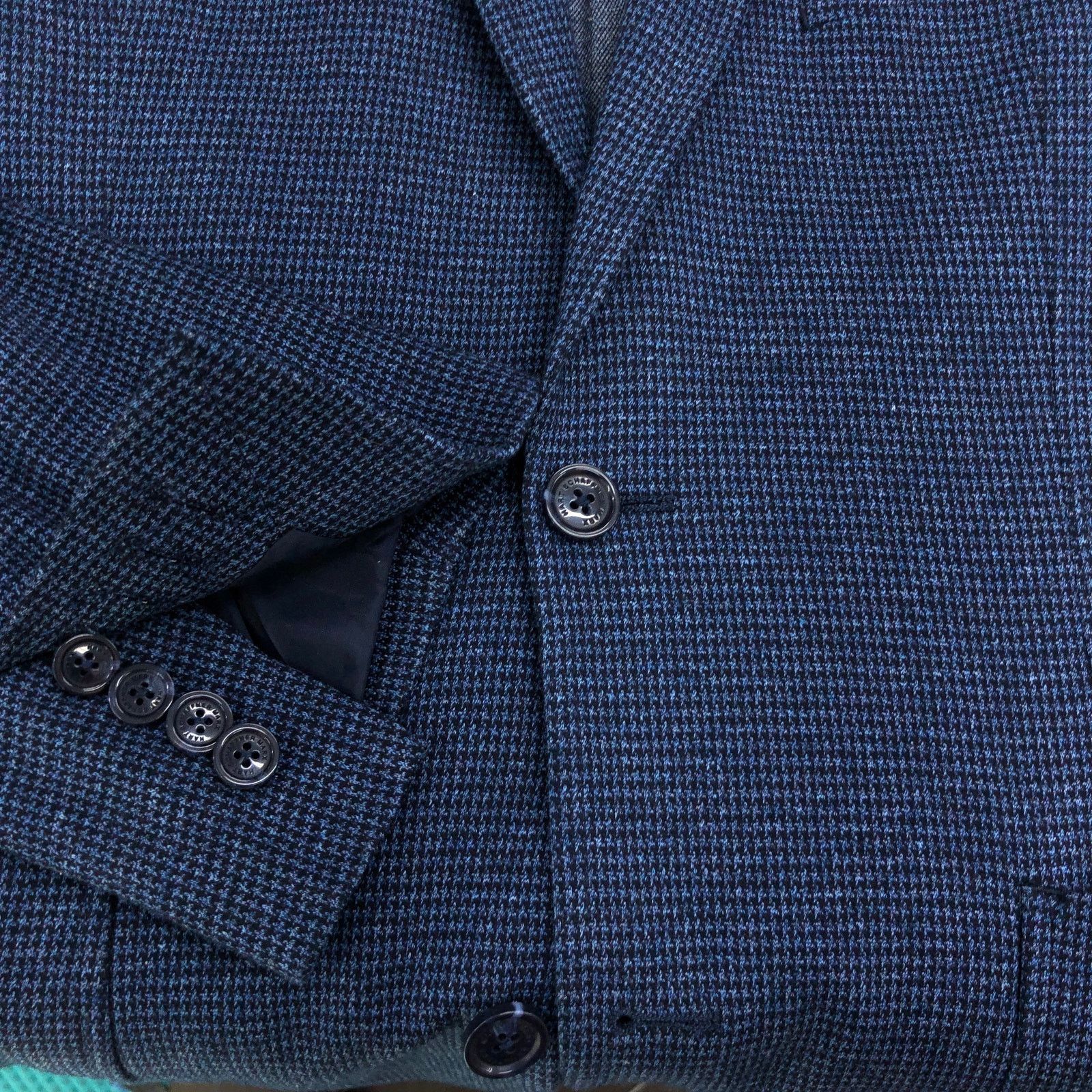 Hart Schaffner Marx Hart Schaffner Marx Sz L Sport Coat Unstructured Houndstooth Size 44R - 19 Thumbnail