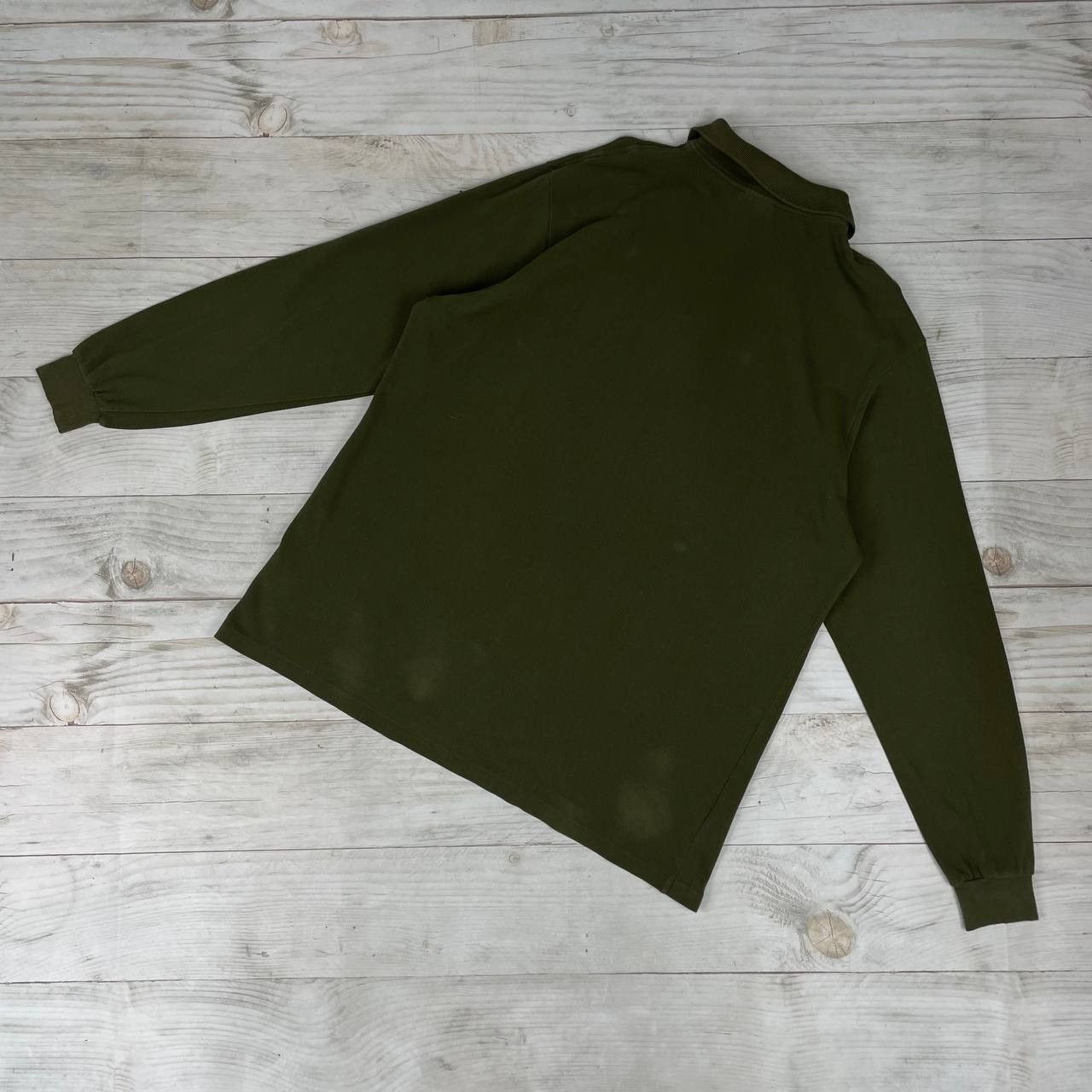 Lacoste Vintage Lacote Polo Long Sleeve Shirt Khaki Size US XXL / EU 58 / 5 - 6 Thumbnail