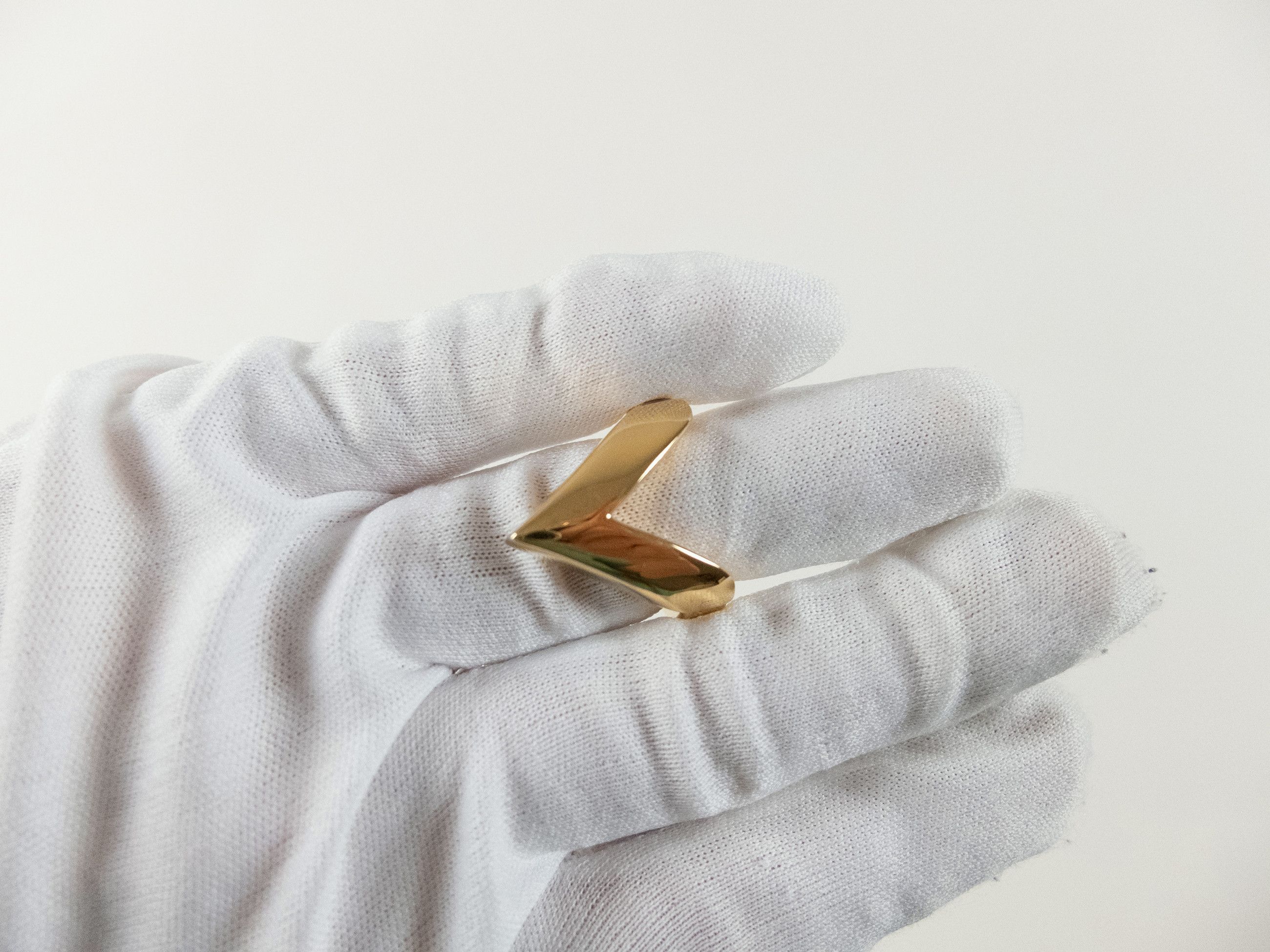 Bottega Veneta BOTTEGA VENETA gold plated silver triangle signet ring 7 15 Size ONE SIZE - 6 Thumbnail