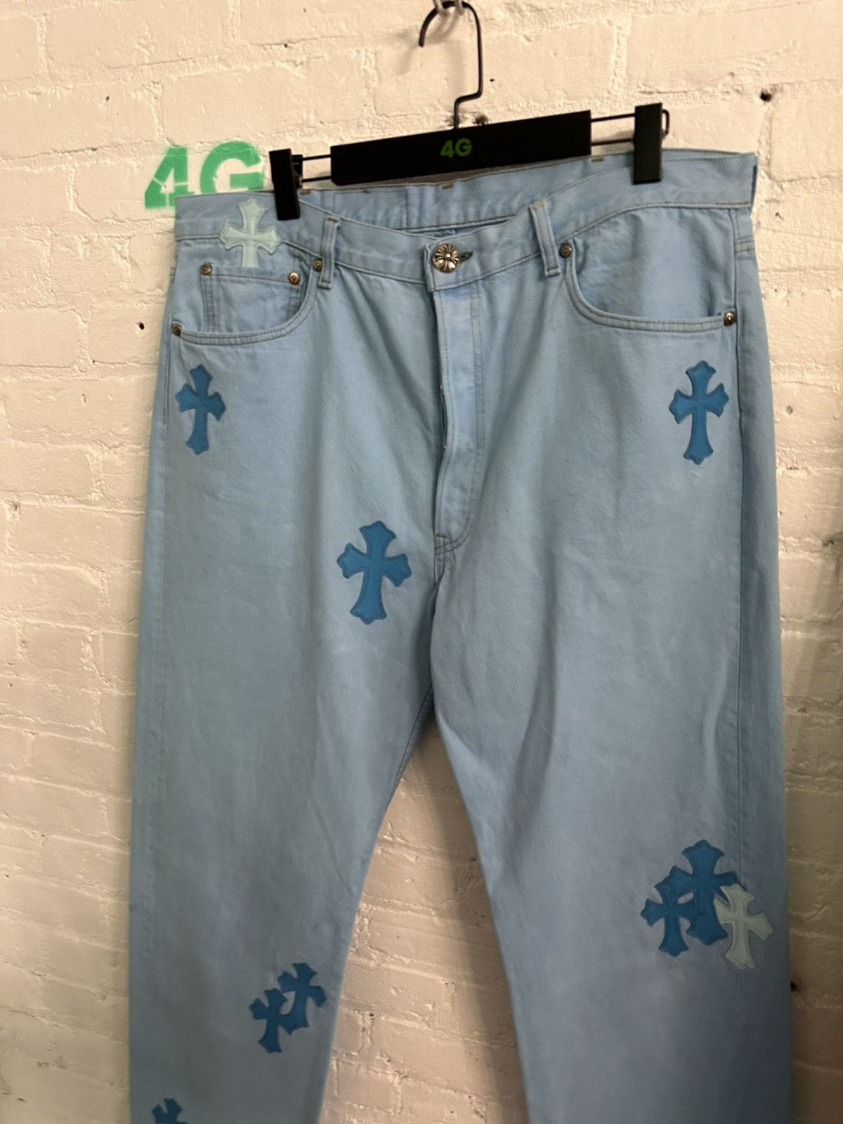 Chrome Hearts CHROME HEARTS DRAKE BABYBLUE LEVI CROSS JEANS XXXL 38 40 Size US 38 / EU 54 - 6 Thumbnail
