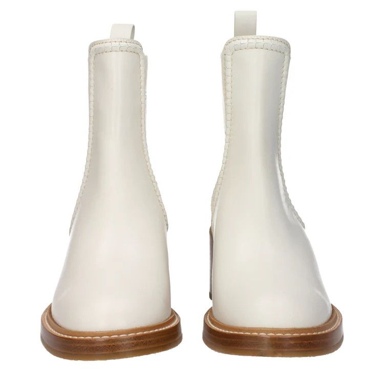 Chloe ob1o1e1024 Leather Ankle Boots in White Size US 8.5 / IT 38.5 - 3 Thumbnail