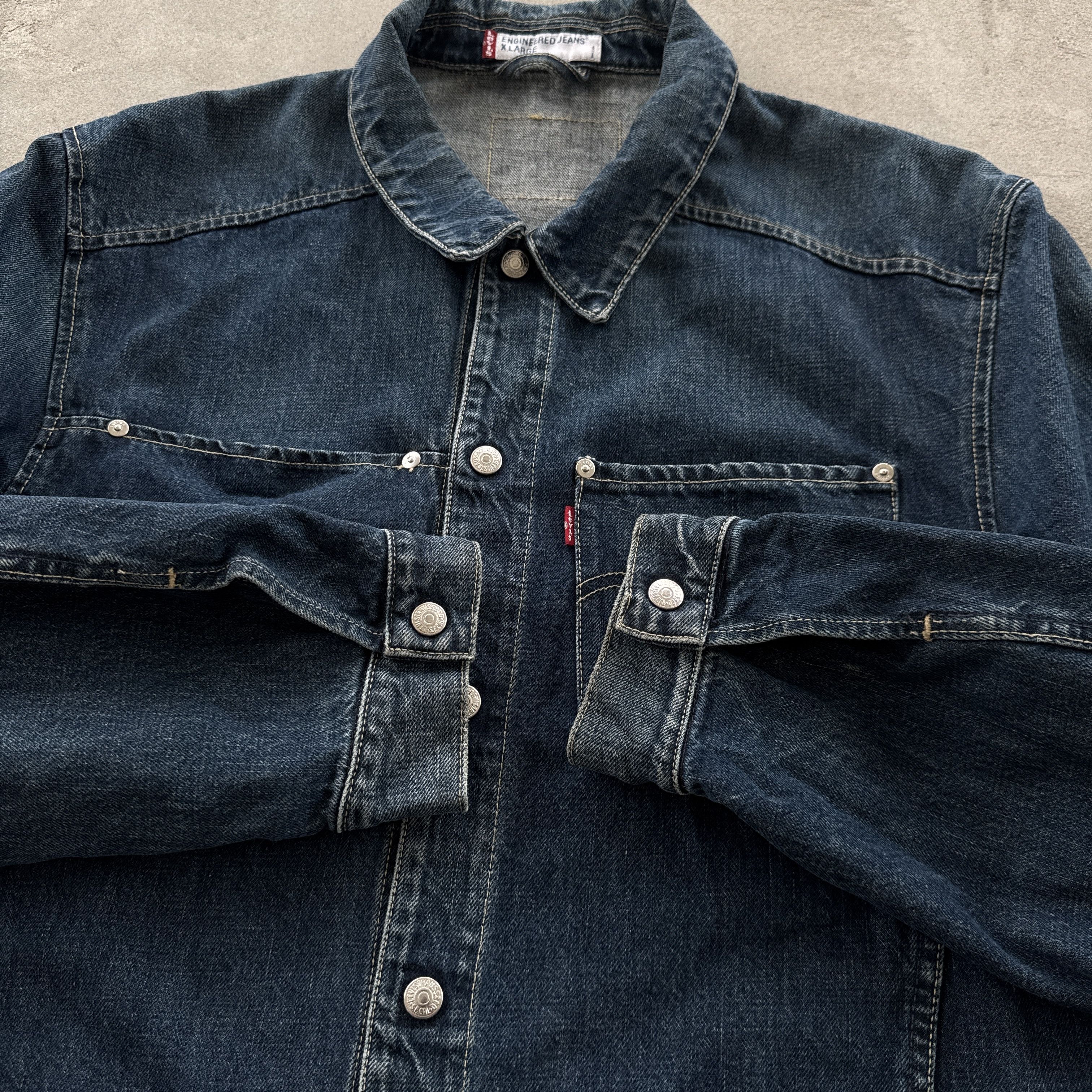 Levi's Levis Engineered Jeans Vintage Denim Trucker Jacket Size XL Size US XL / EU 56 / 4 - 4 Thumbnail