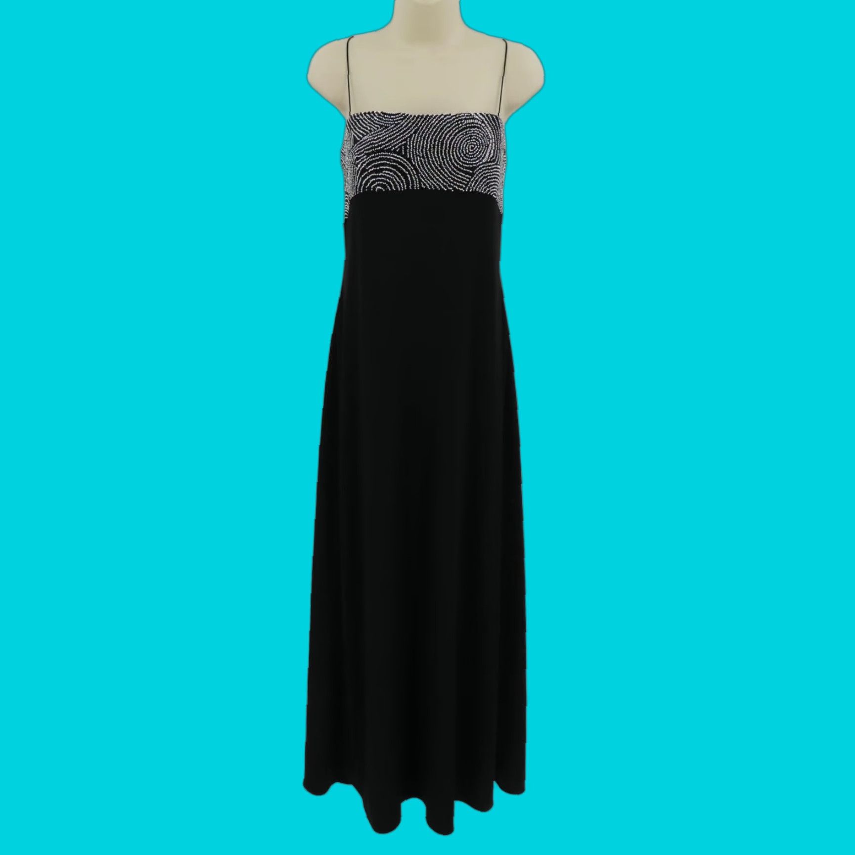 Vintage Vintage JS Boutique Womens 14 Black Beaded Maxi Dress Gown User: Vintage JS Boutique Womens Size 14 Black Beaded Maxi Dress Gown Size XL / US 12-14 / IT 48-50 - 1 Thumbnail